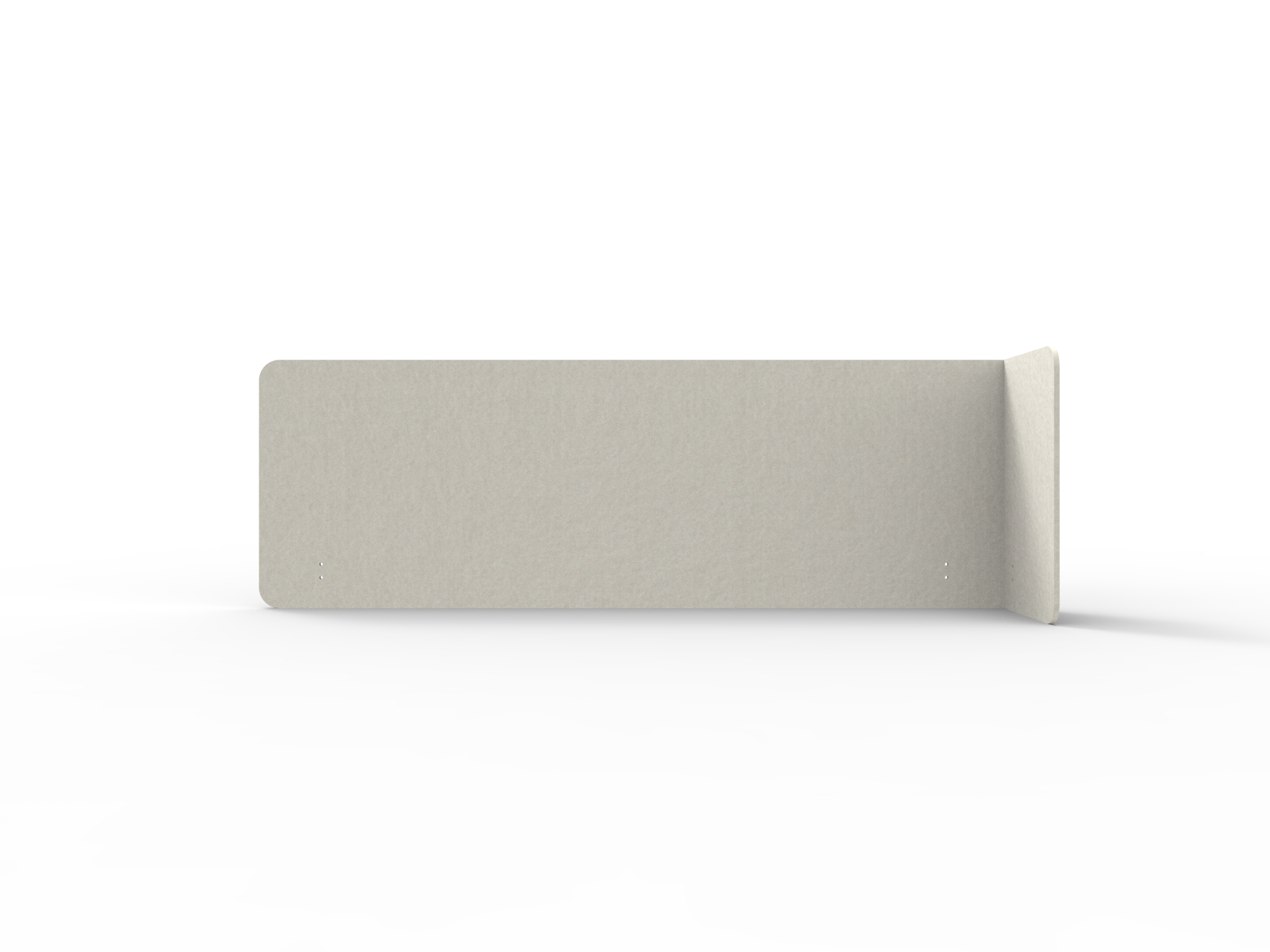 Rapidline Acouline Quarter Screen – Single End Wrap, Right Return | Frost 380 | 24mm Thick | 600mm High | Fits 1800mm Worktop