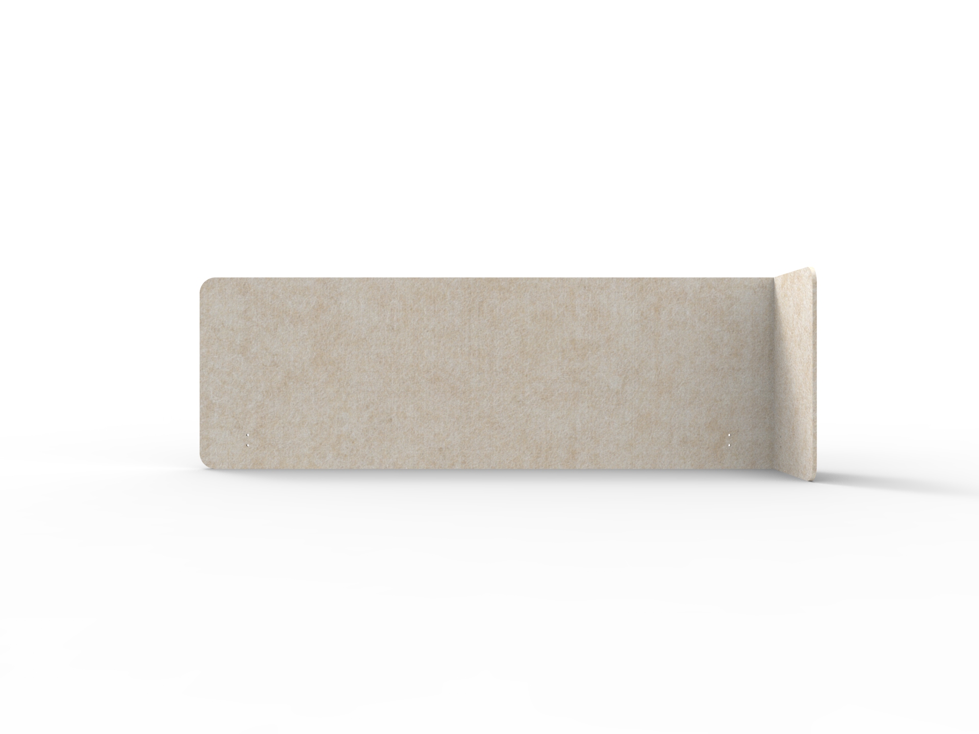Rapidline Acouline Quarter Screen – Single End Wrap, Right Return | 2200mm Wide for 1800mm Worktop | 600mm Height | 12mm | Truffle