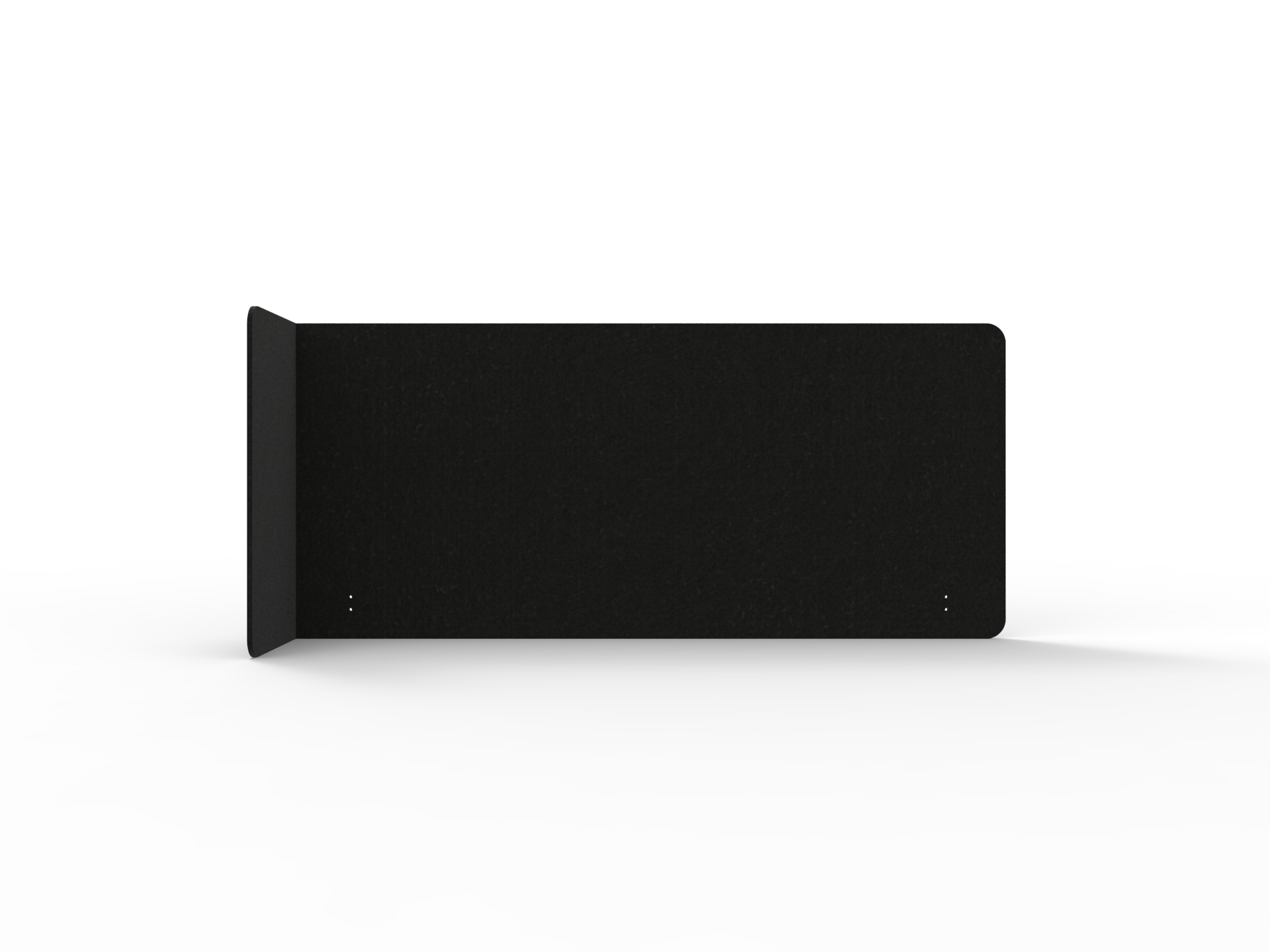 Acouline Quarter Screen – Single End Wrap, Left Return | Coal | 24mm × 800mm | 1800mm Worktop