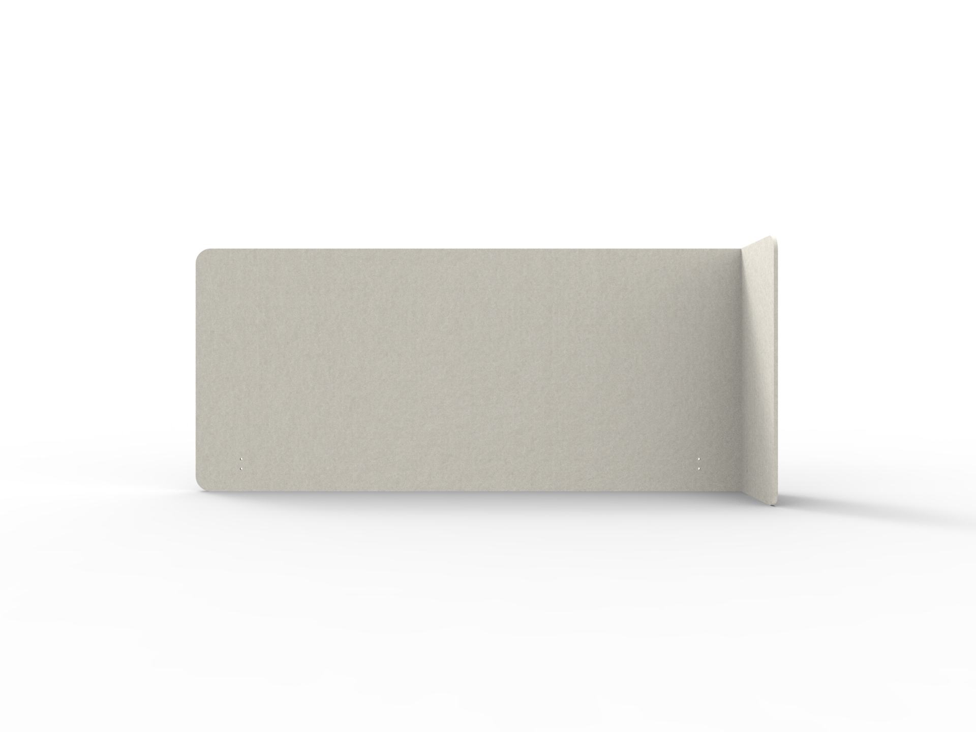 Acouline Quarter Screen – Single End Wrap, Right Return | 24mm | 800mm H | 2200mm W (1800mm Worktop) | Frost 380