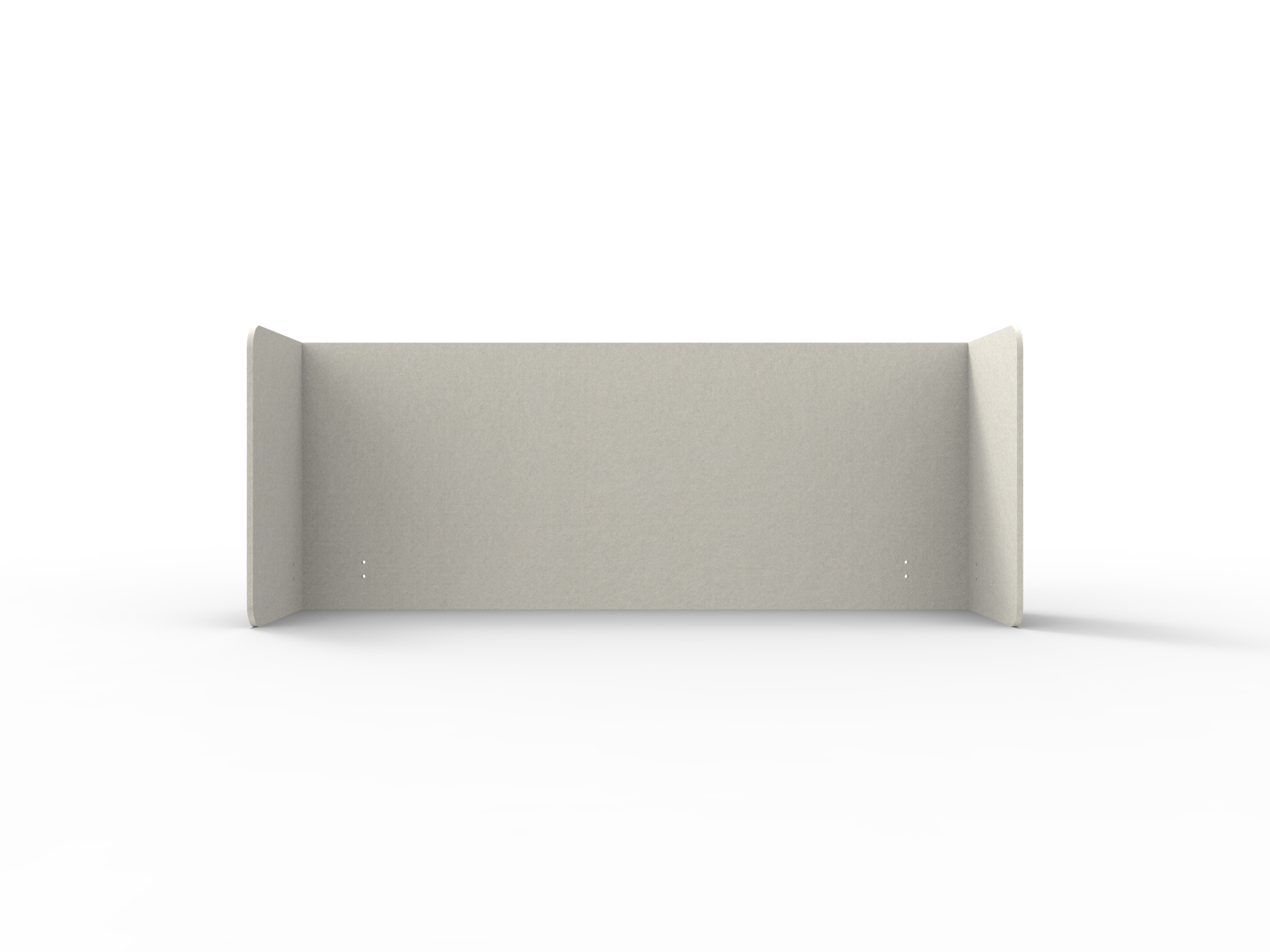 Rapidline Acouline Quarter Screen – Double End Wrap | Frost | 600mm H × 1500mm Worktop | 24mm Acoustic Panel