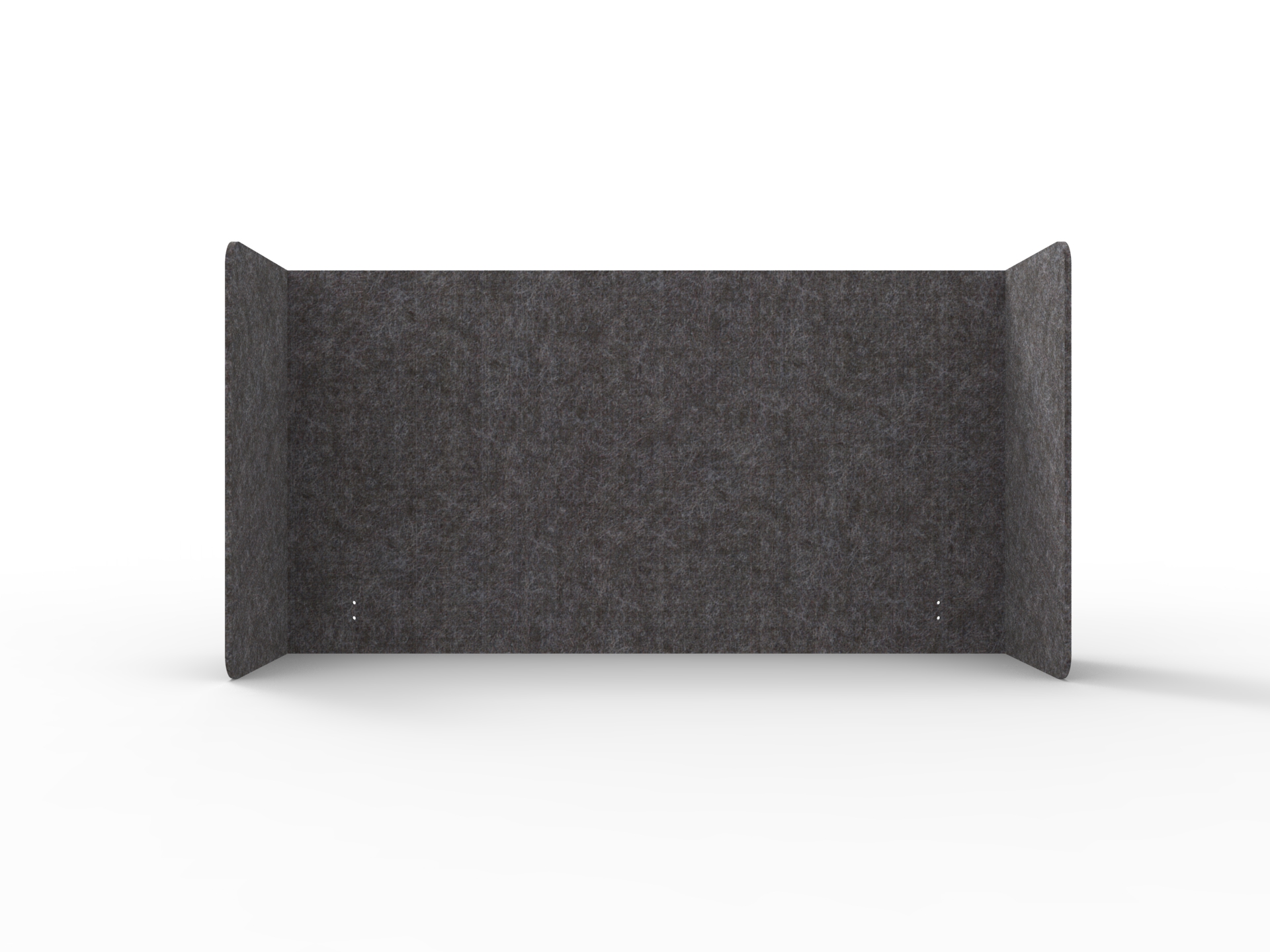 Acouline Double End Wrap Screen – Char | 1500mm Desktop | 800mm H | 12mm | Rapidline