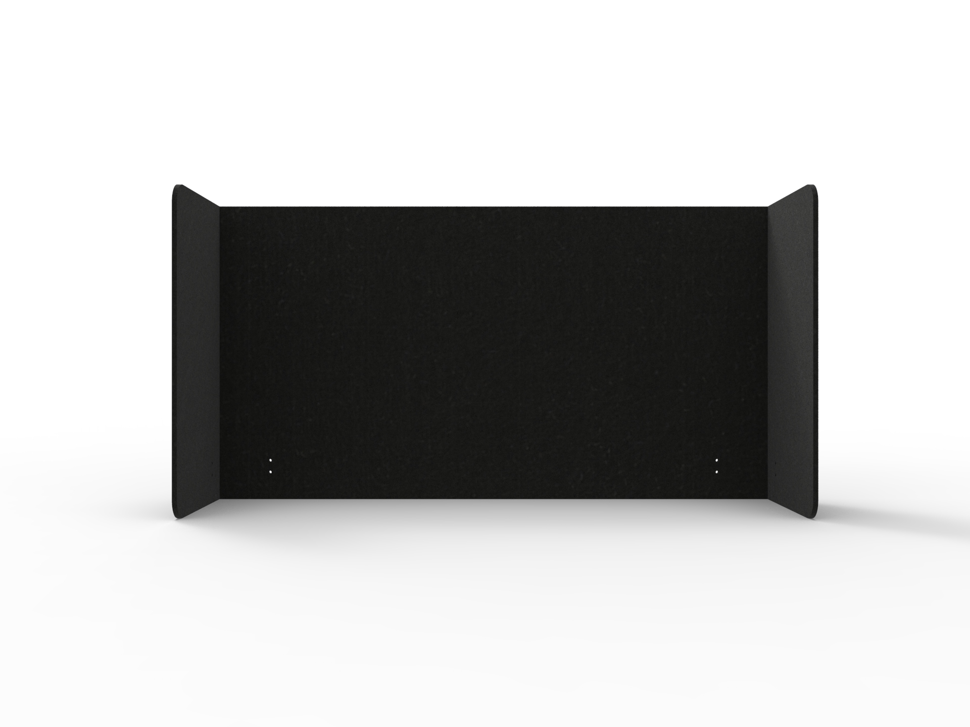 Acouline Double End Wrap Screen – Coal | 1500mm Desktop | 800mm H | 12mm | Rapidline