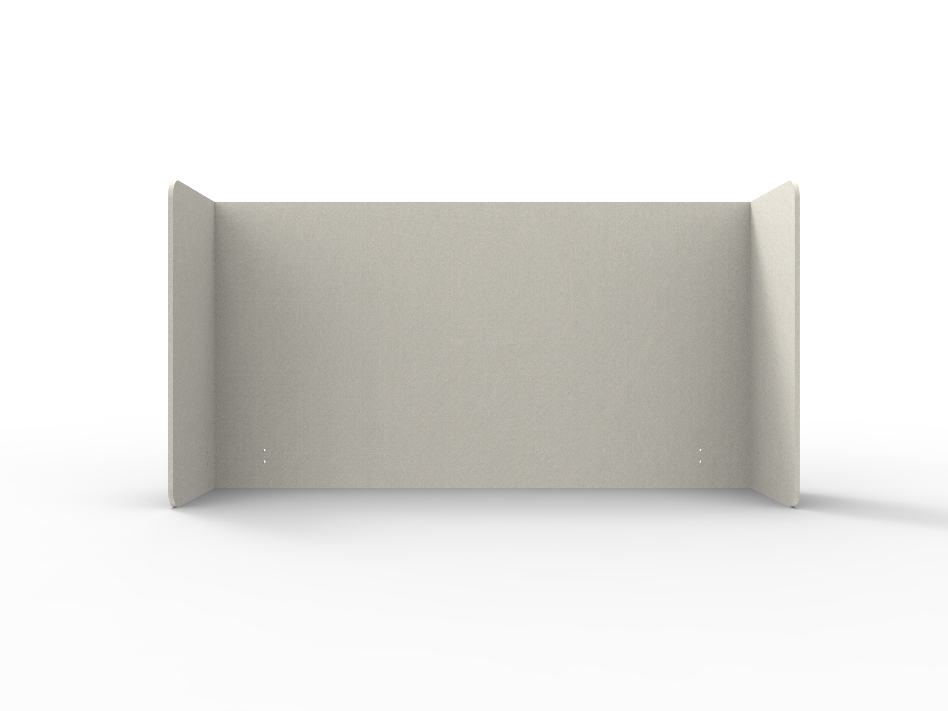 Acouline Double End Wrap Quarter Screen – Frost 380 | 800mm H x 24mm T | Suits 1500mm Desktops