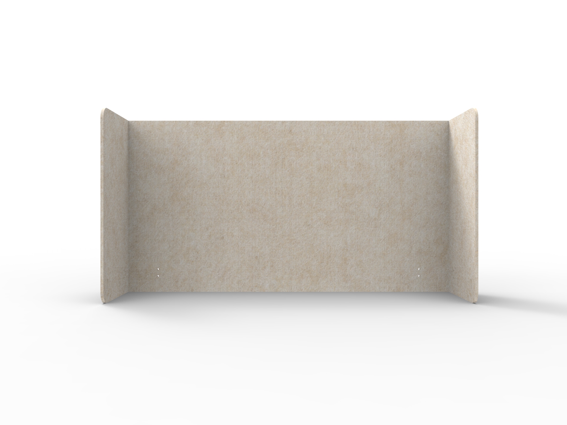 Acouline Double End Wrap Screen – Truffle | 1500mm Desktop | 800mm H | 12mm | Rapidline