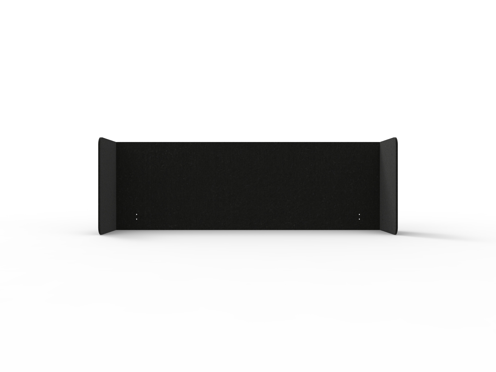Rapidline Acouline Quarter Screen – Double End Wrap | Coal 070 | 2600mm x 600mm | 12mm Acoustic Panel for 1800mm Worktop