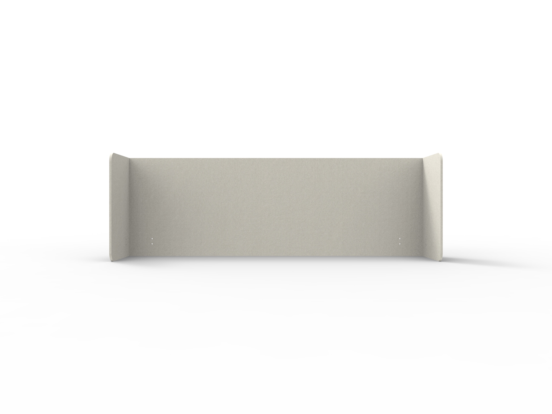 Acouline Quarter Screen Double End Wrap – Frost | 1800mm Worktop, 600mm Height, 12mm Panel