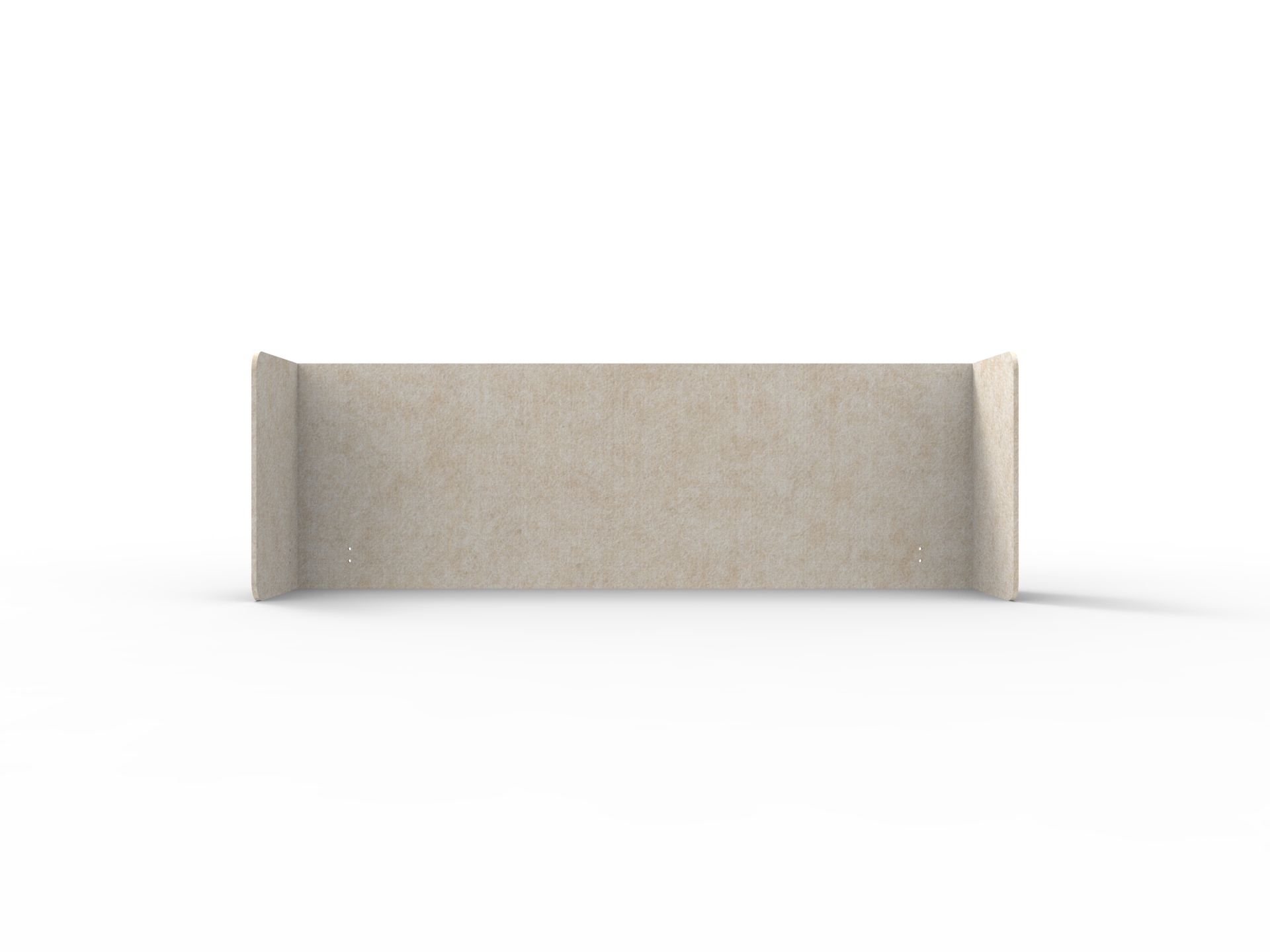 Rapidline Acouline Quarter Screen – Double End Wrap | Truffle 080 | 2600mm x 600mm | 12mm Acoustic Panel for 1800mm Worktop