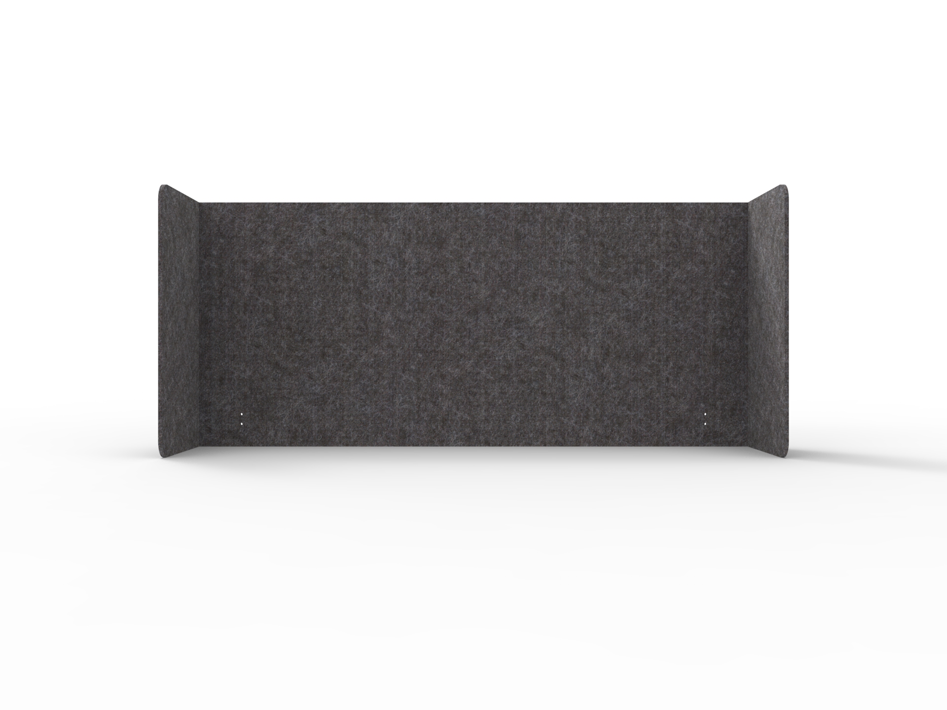 Acouline Double End Wrap Quarter Screen – Char | Suits 1800mm Worktop | 800mm H | 12mm Thick