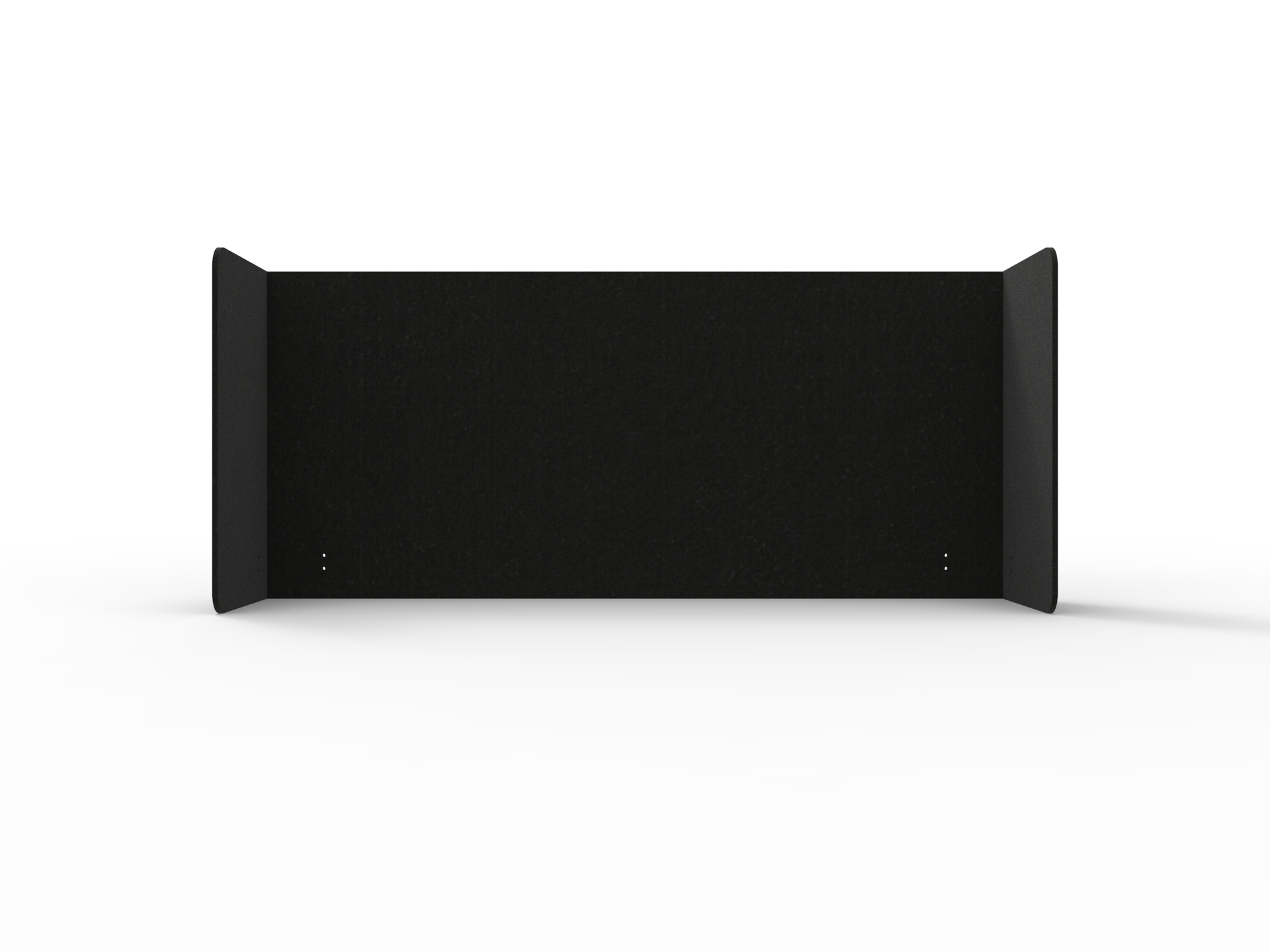 Acouline Double End Wrap Quarter Screen – Coal | Suits 1800mm Worktop | 800mm H | 12mm Thick