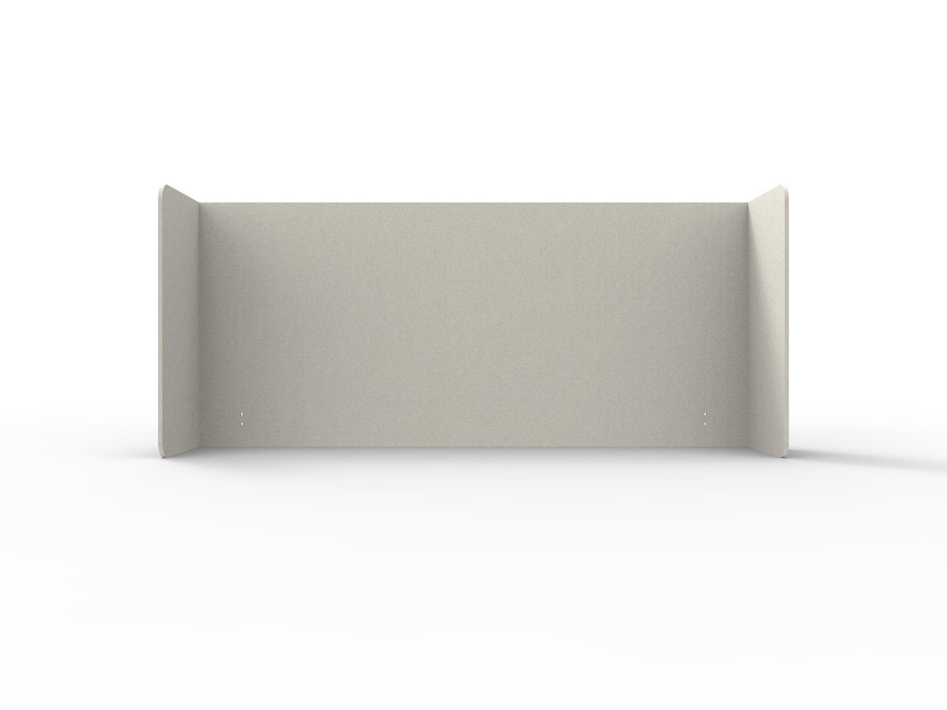 Rapidline Acouline Quarter Screen – Double End Wrap | Frost 380 | 2600mm W x 800mm H x 24mm T | Suits 1800mm Desktops