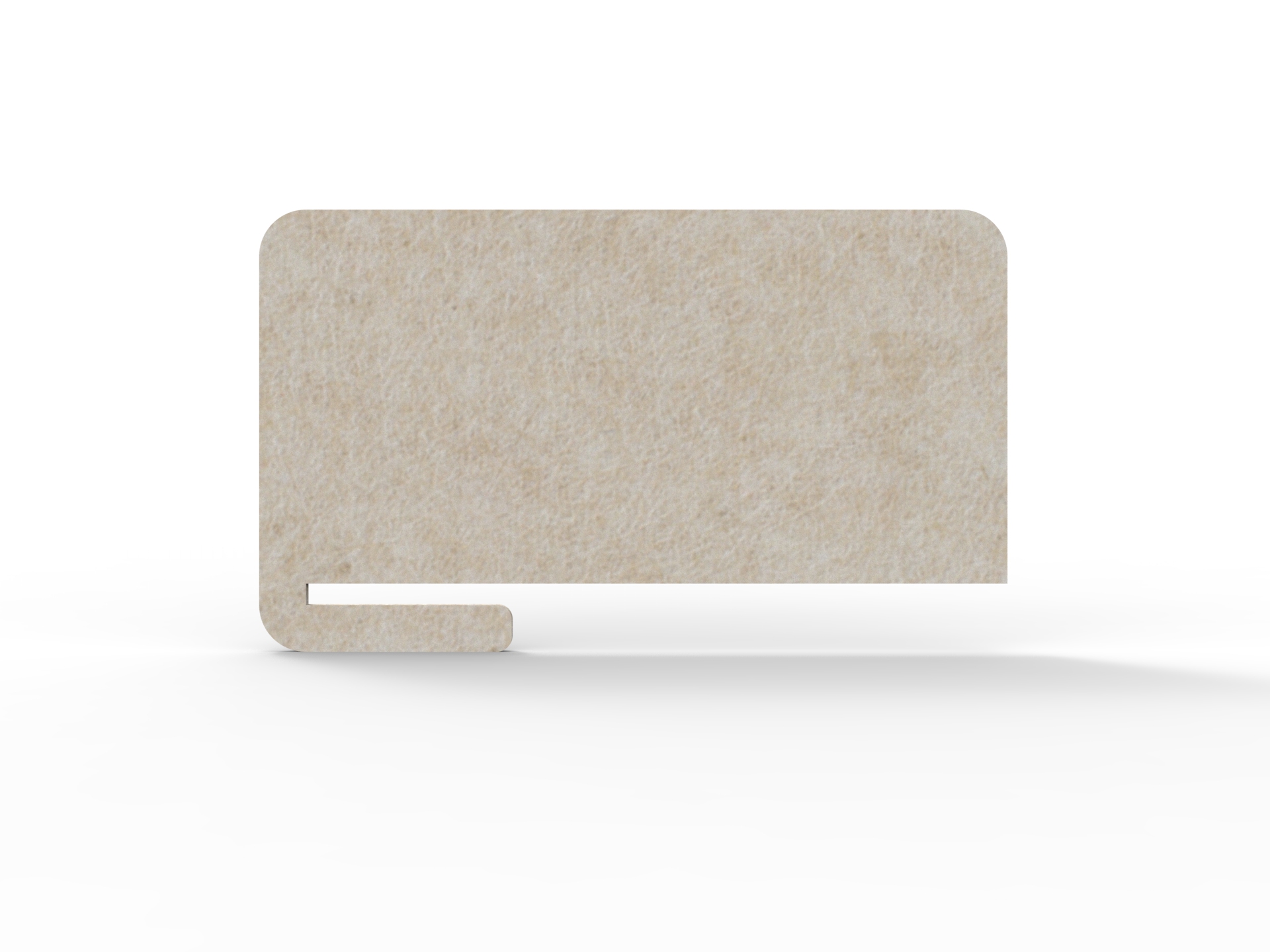 Rapidline Acouline Slide On Desk Screen – 800mm W × 400mm H, 24mm Thick, Truffle