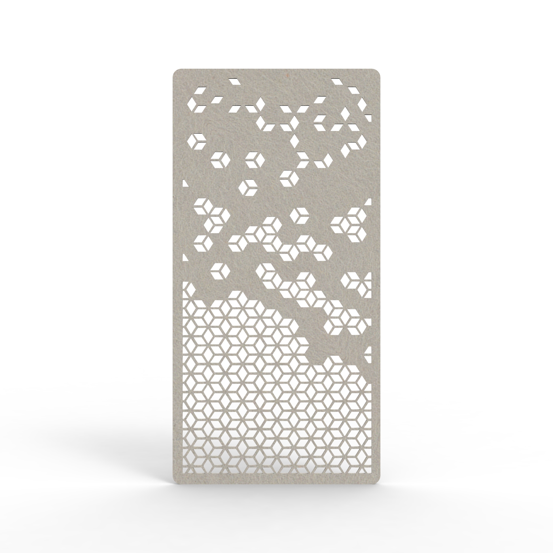 Cell Hanging Screen - 2400mm H x 24mm T x 1200mm W in Mist 500