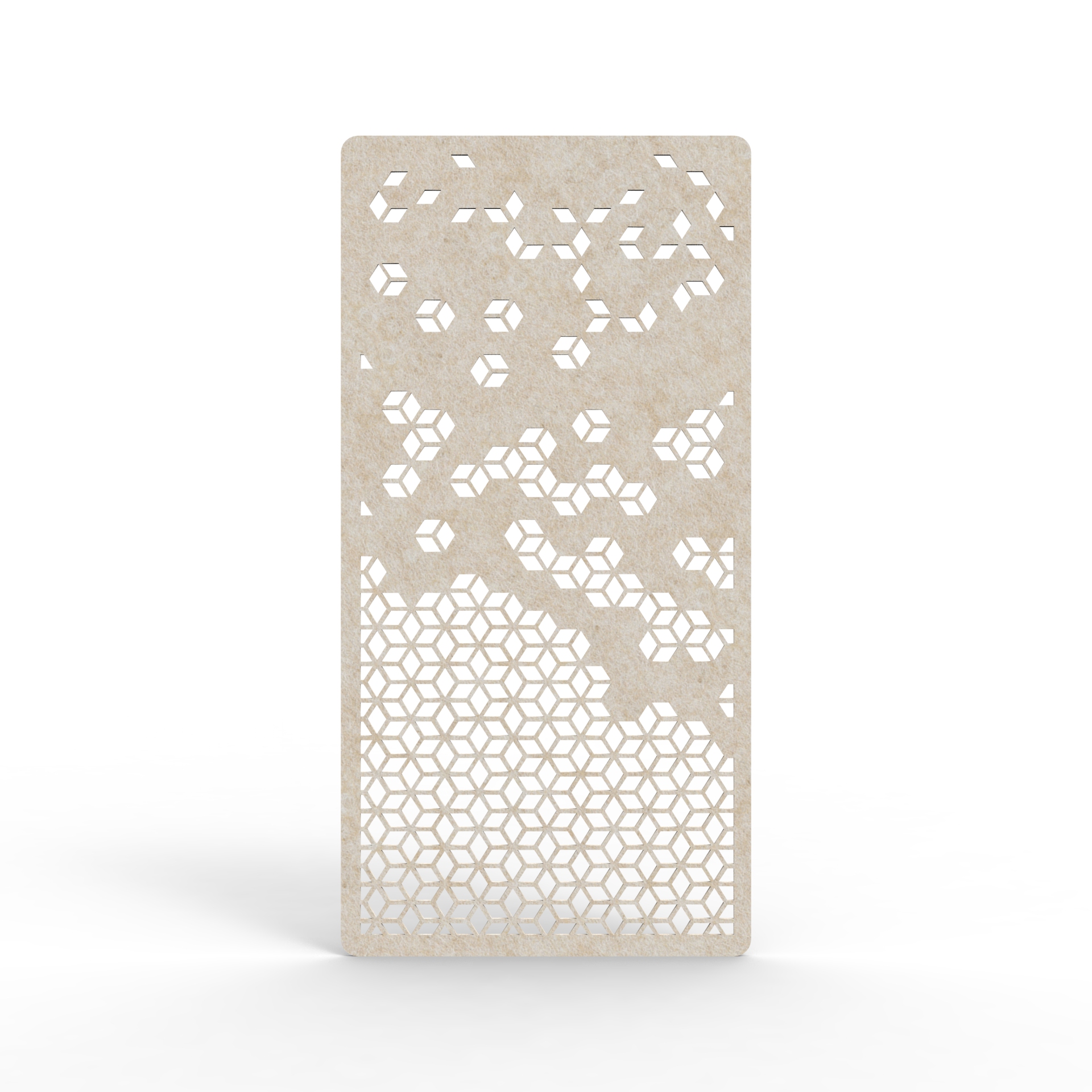 Cell Hanging Screen - 2700mm H x 12mm T x 1200mm W in Truffle 080