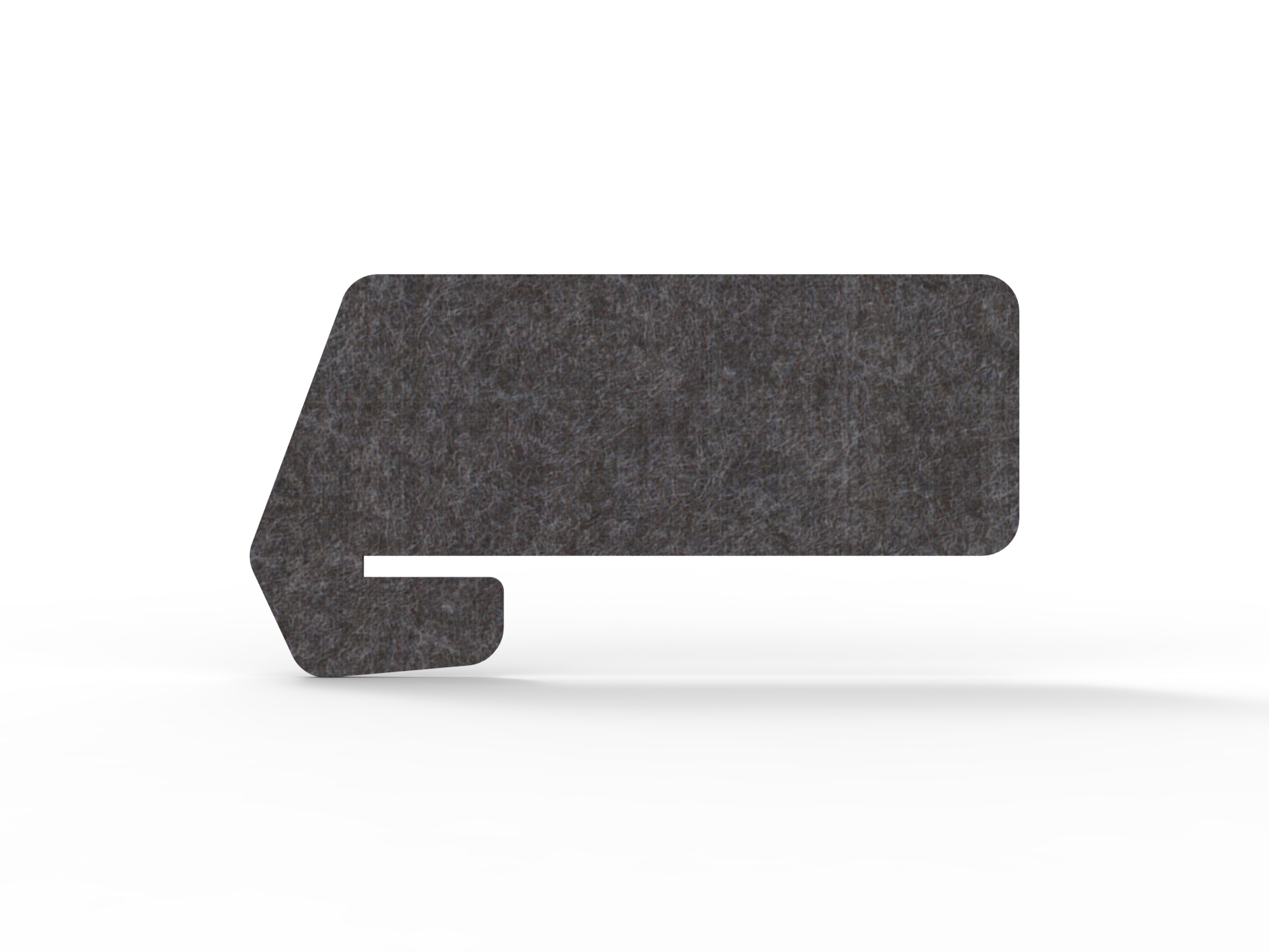 Acouline Slide On Desk Screen – 300mm H × 820mm W, 12mm Thick, Char (Rapidline)