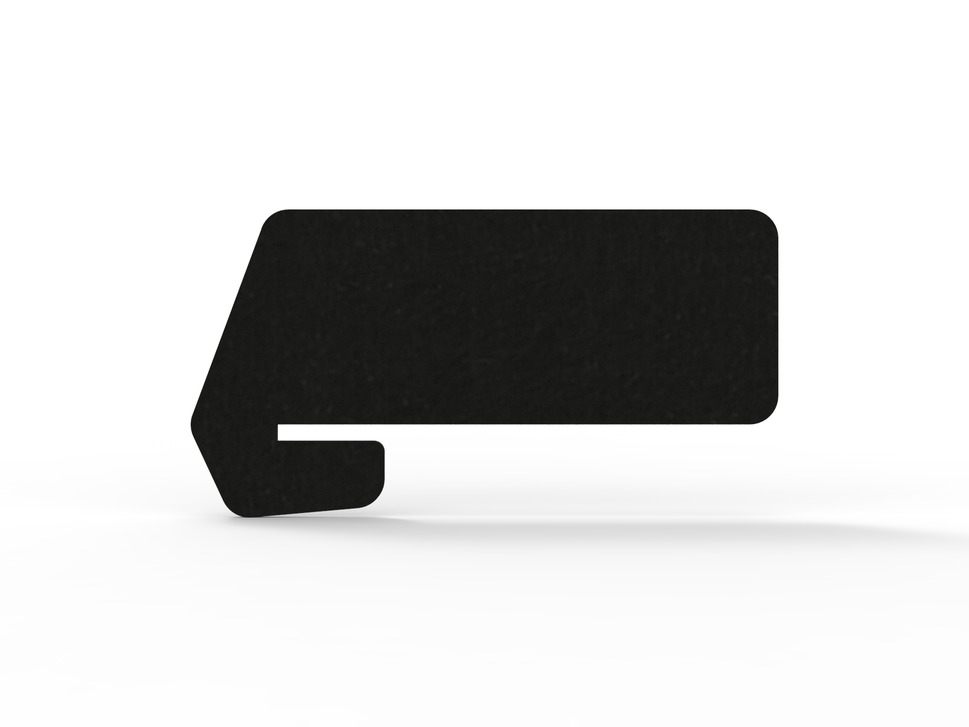 Acouline Slide On Desk Screen – 300mm H × 820mm W, 12mm Thick, Coal (Rapidline)