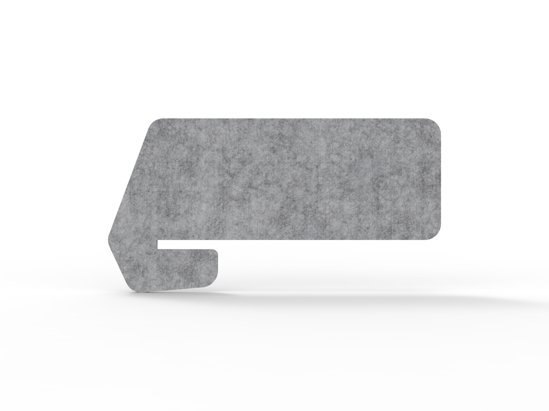 Acouline Slide On Desk Screen – 300mm H × 820mm W, 12mm Thick, Flint (Rapidline)