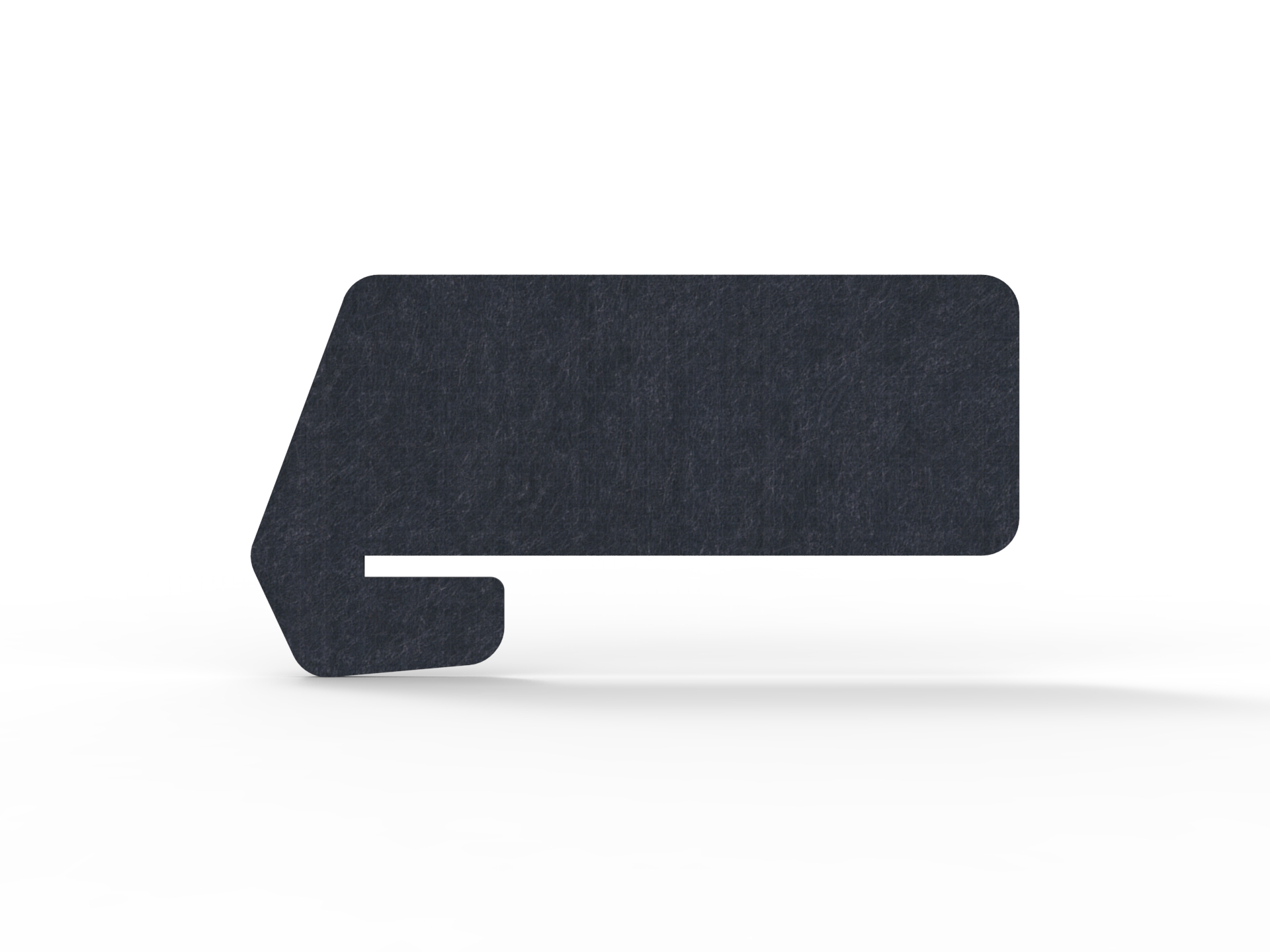 Rapidline Acouline Slide On Desk Screen – Lake | 820 × 300mm, 24mm Thick, Hook Cut