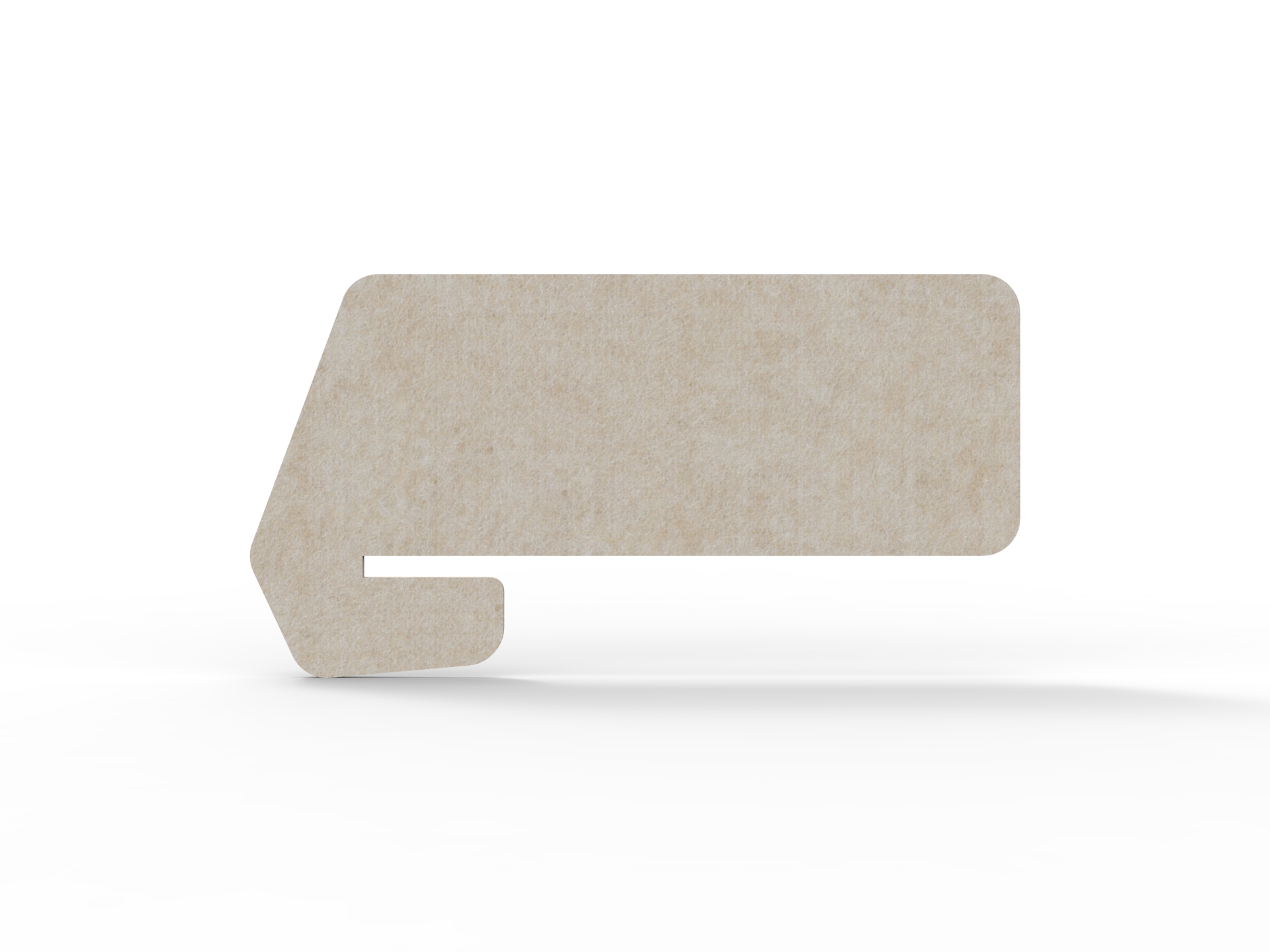 Acouline Slide On Desk Screen – 300mm H × 820mm W, 12mm Thick, Truffle (Rapidline)