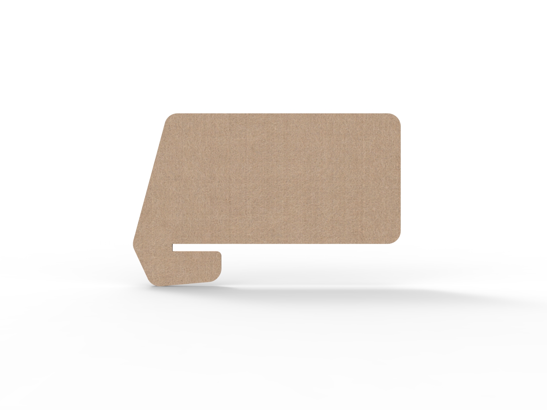 Acouline Slide-On Desk Screen – Clay | 820mm W × 400mm H × 12mm T | Rapidline