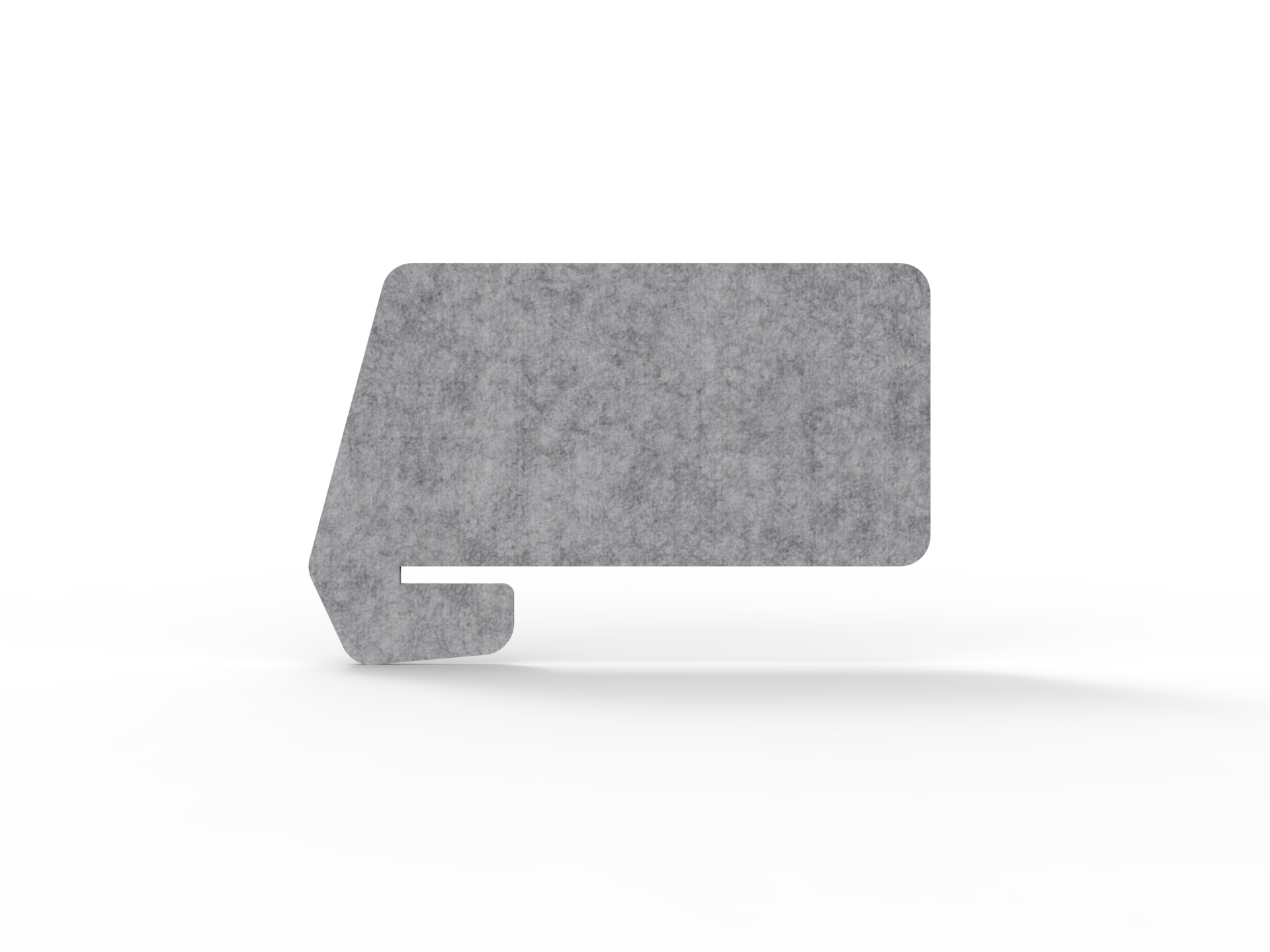 Acouline Slide On Desk Screen – Flint, 12mm Thick, 820mm W × 400mm H (Rapidline)