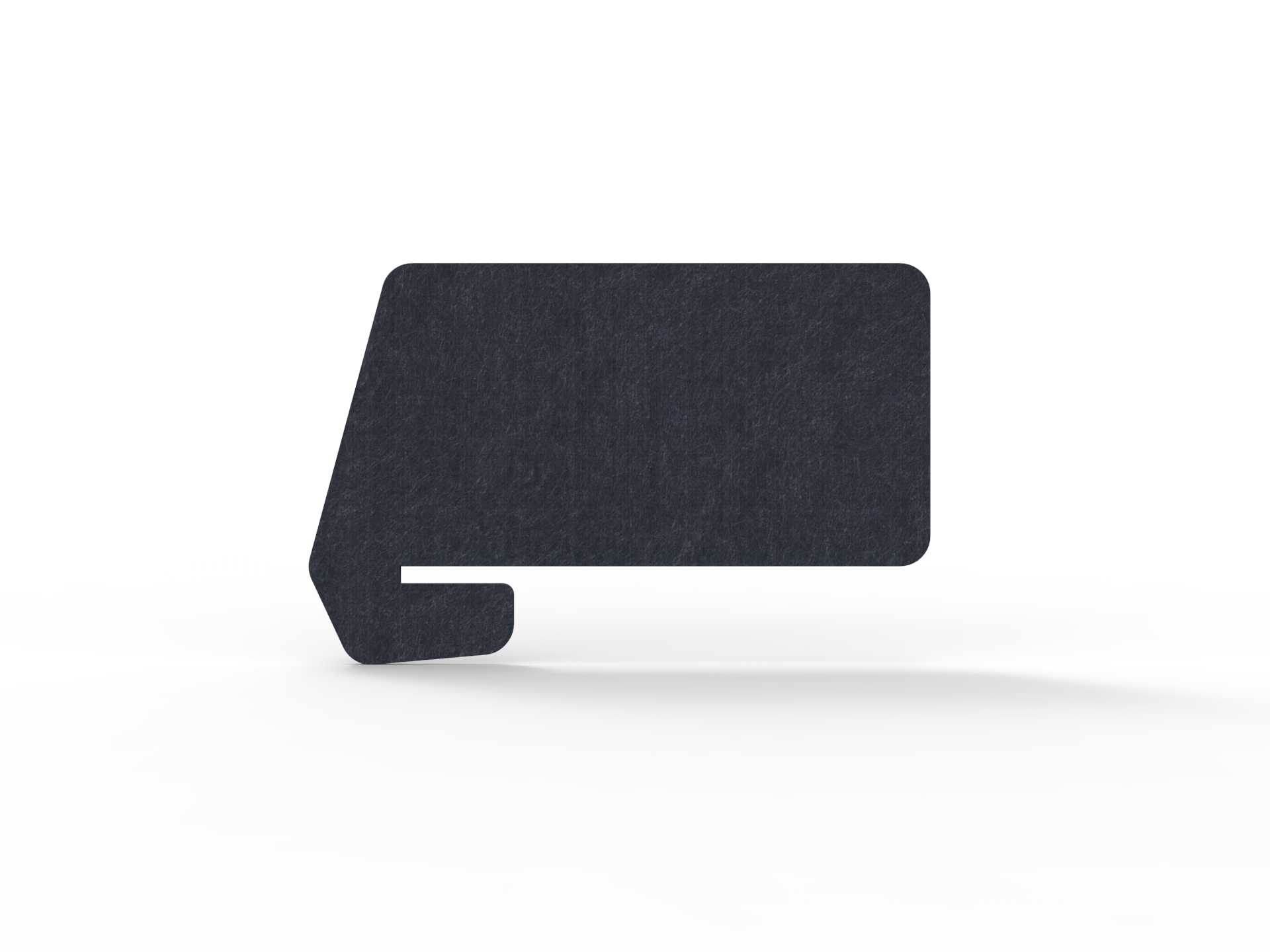 Rapidline Acouline Slide On Desk Screen – 12mm, 820 x 400mm, Hook Cut, Lake 170