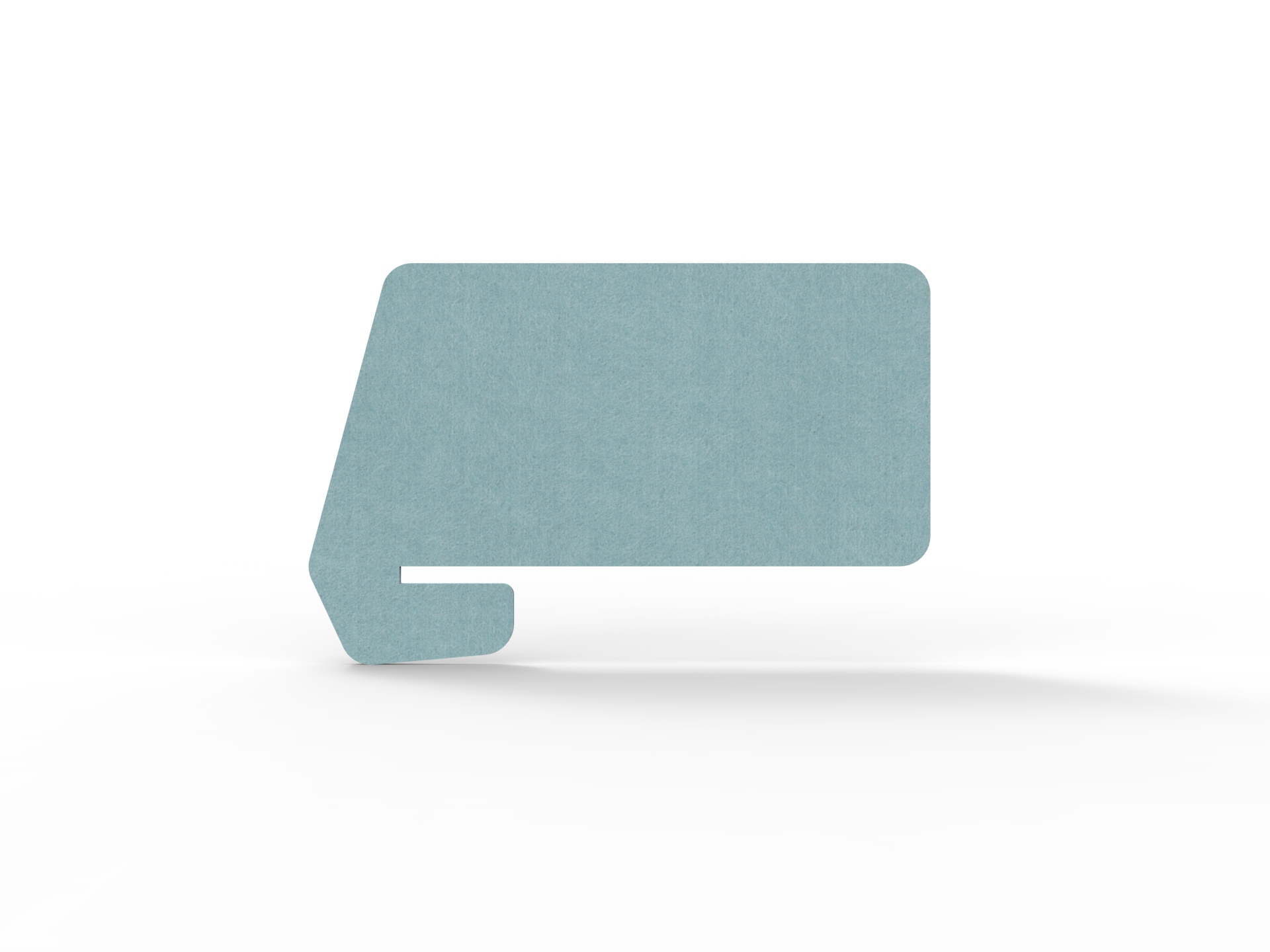 Rapidline Acouline Slide On Desk Screen – 12mm, 820 x 400mm, Hook Cut, Stream 240