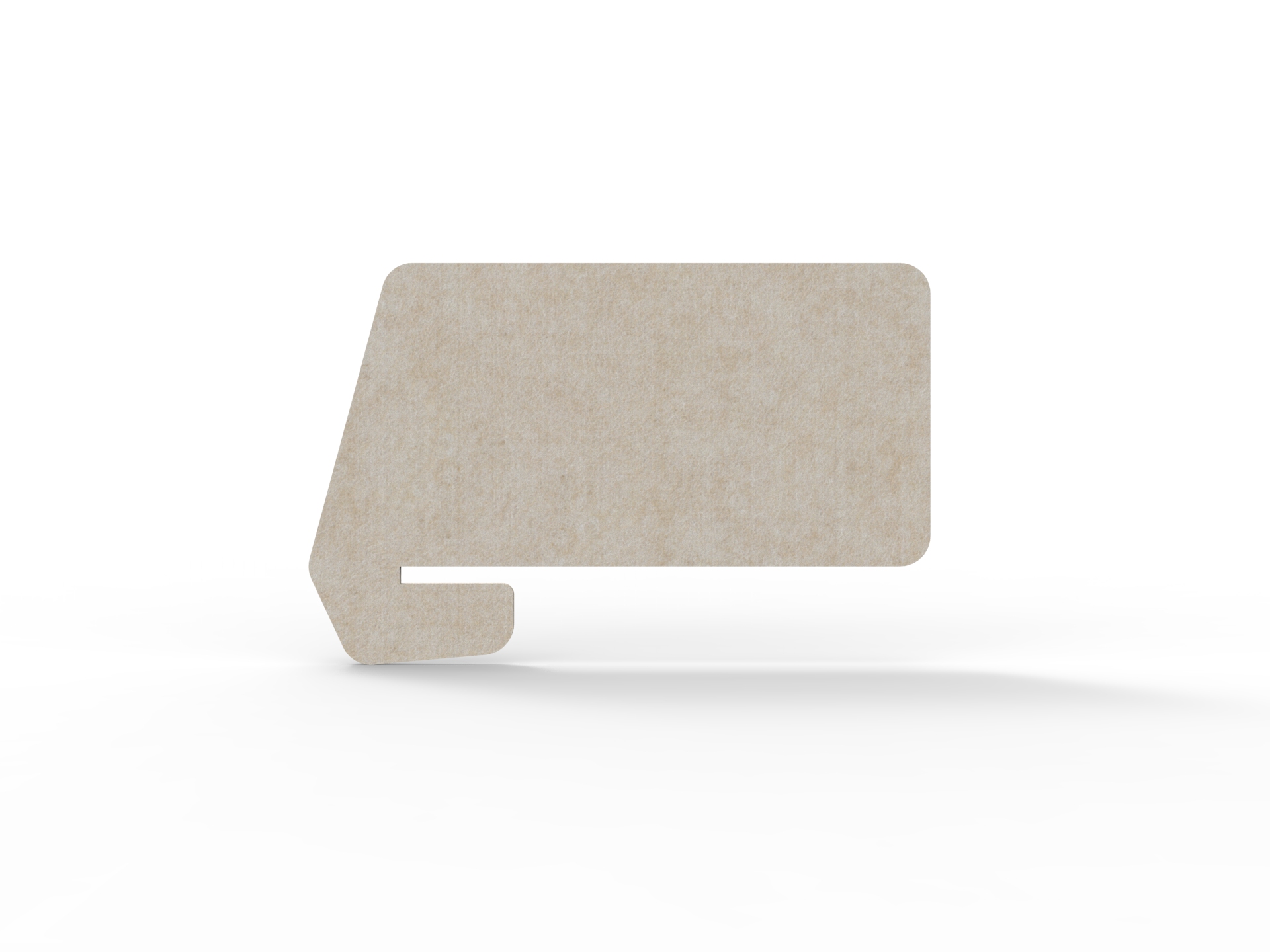 Rapidline Acouline Slide-On Desk Screen – Truffle | 820mm W x 400mm H x 12mm T