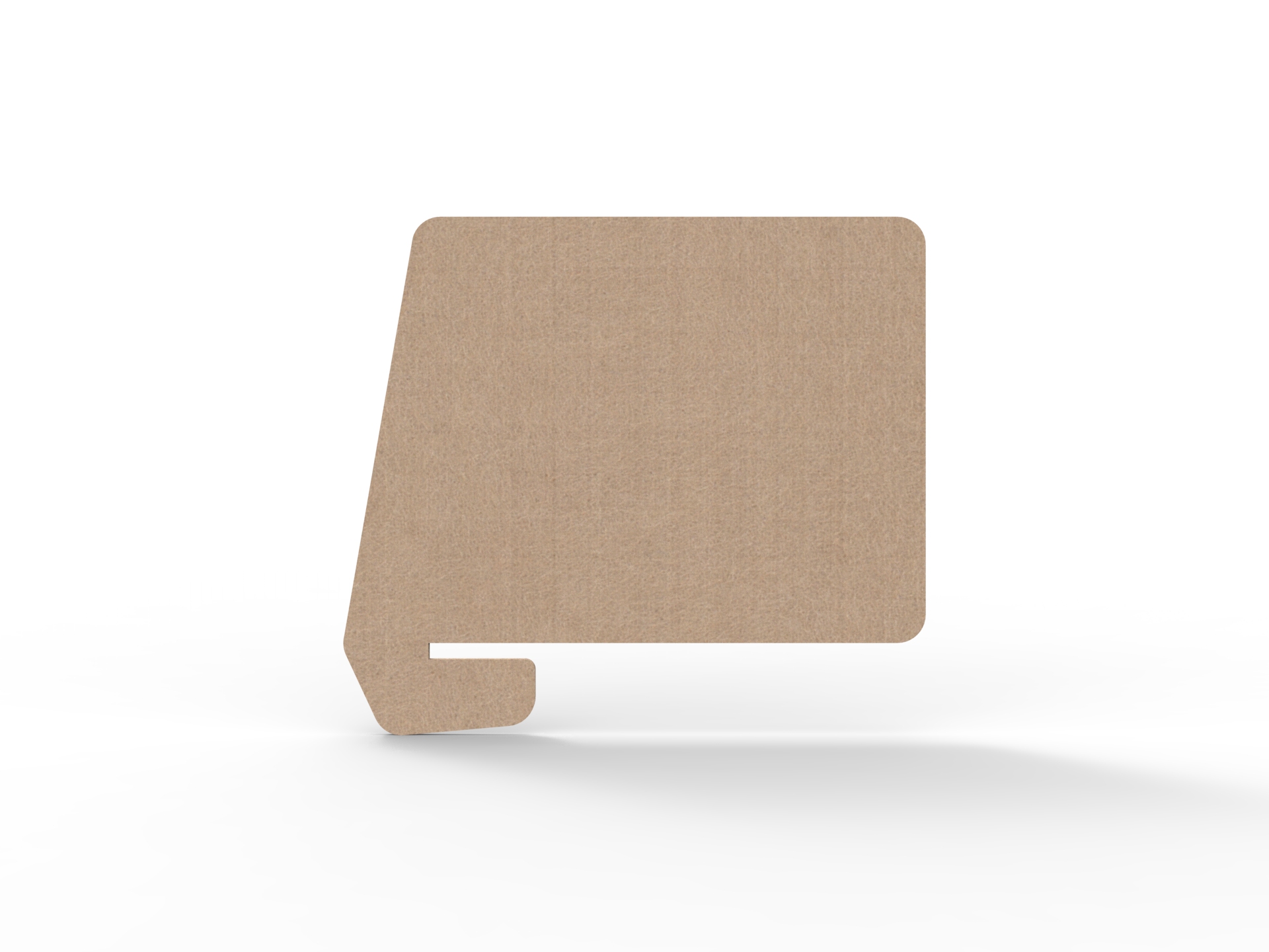 Rapidline Acouline Slide On Desk Screen – Clay 370, 12mm, 820 × 600mm