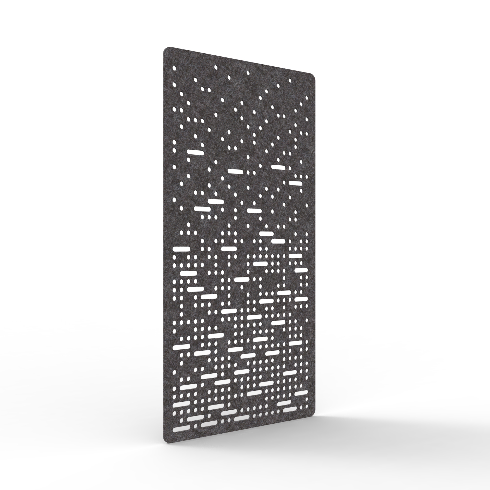 Pulse Hanging Screen - 2700mm H x 12mm T x 1200mm W in Char 040 - Image 2