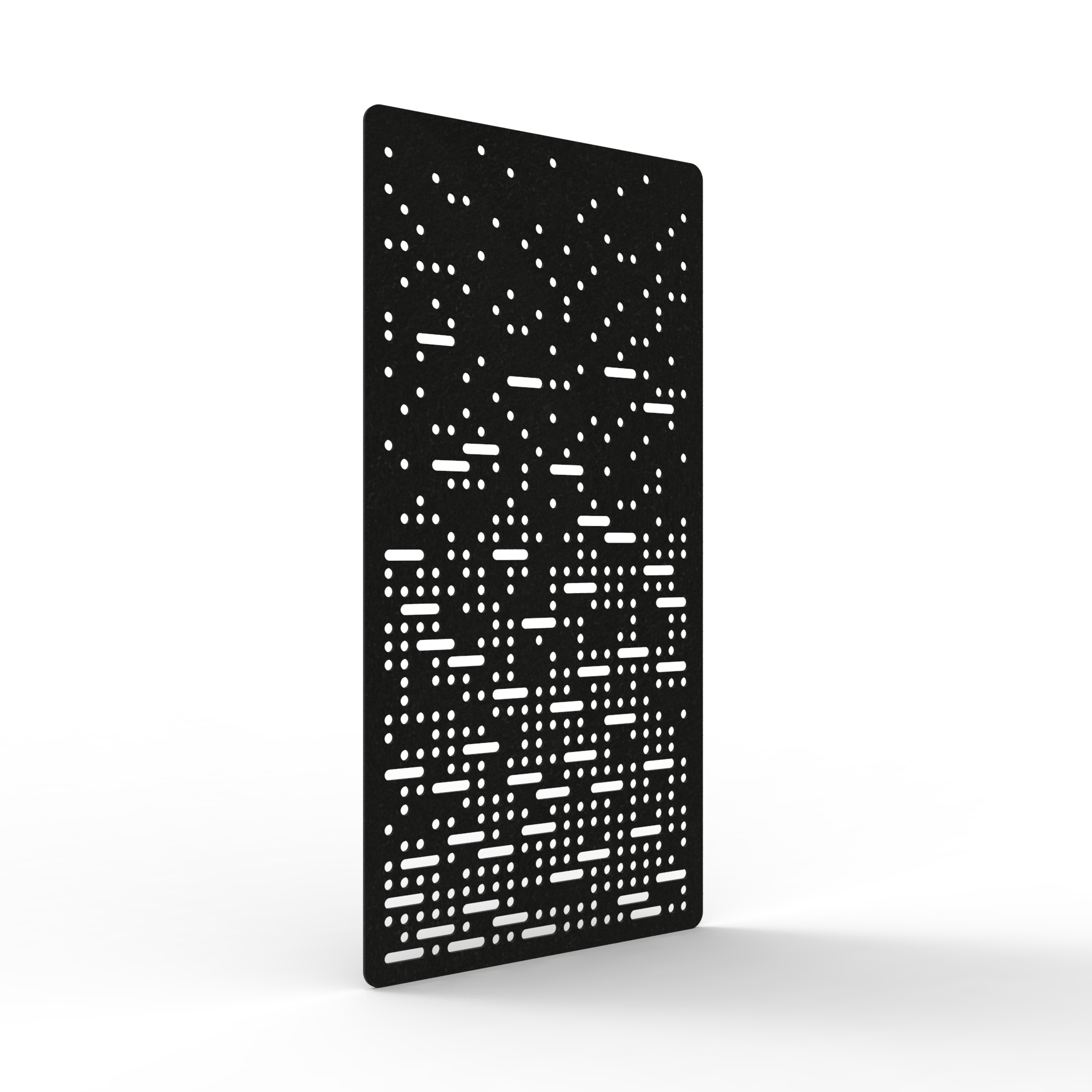 Pulse Hanging Screen - 2400mm H x 12mm T x 1200mm W in Coal 070 - Image 2