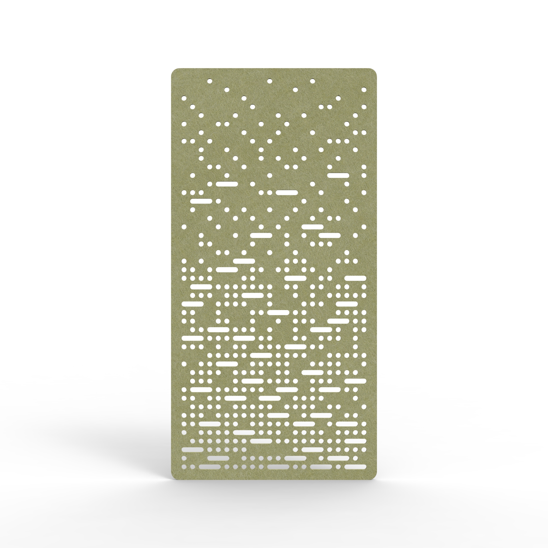 Pulse Hanging Screen - 2400mm H x 12mm T x 1200mm W in Fern 420