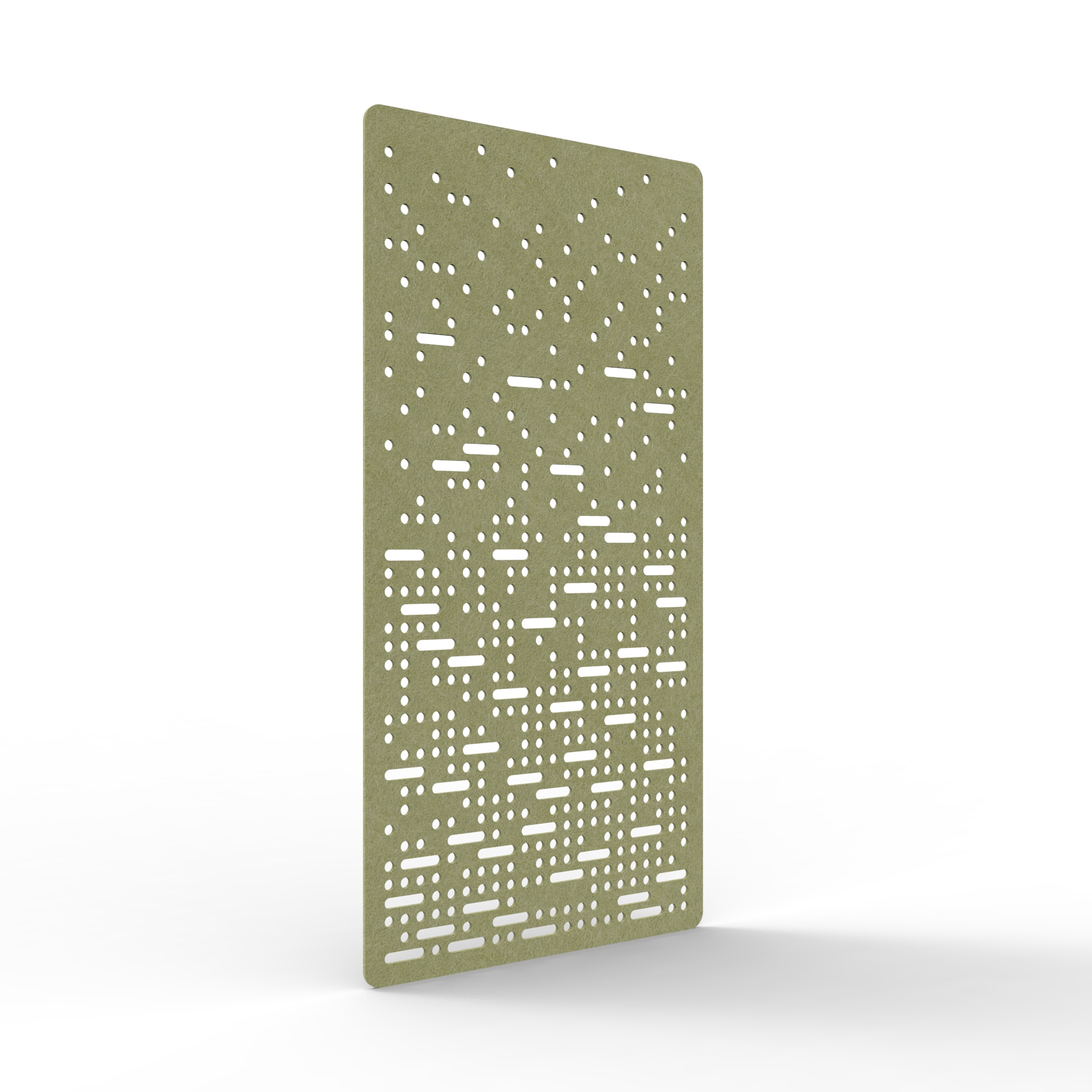 Pulse Hanging Screen - 2400mm H x 12mm T x 1200mm W in Fern 420 - Image 2