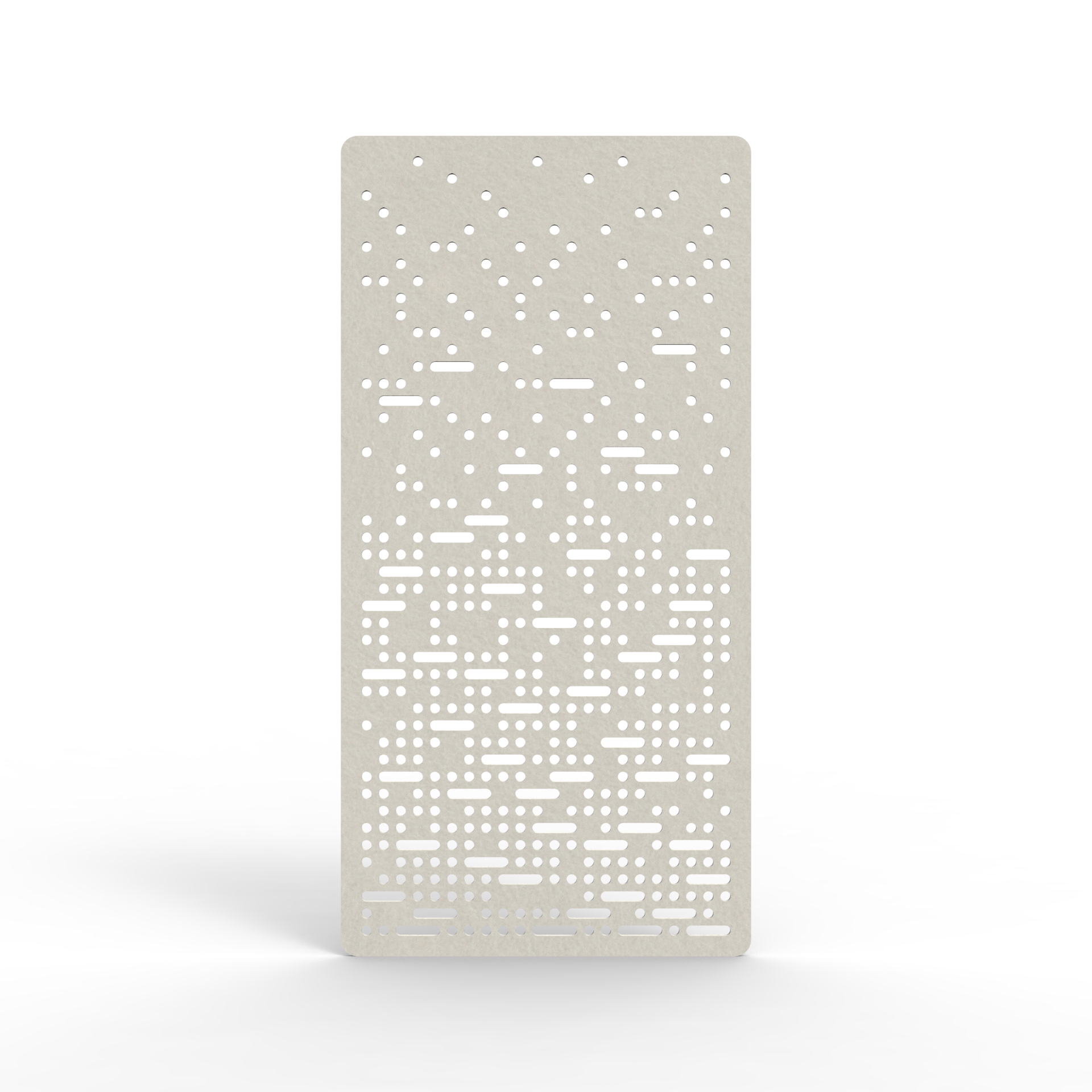 Pulse Hanging Screen - 2400mm H x 12mm T x 1200mm W in Frost 380