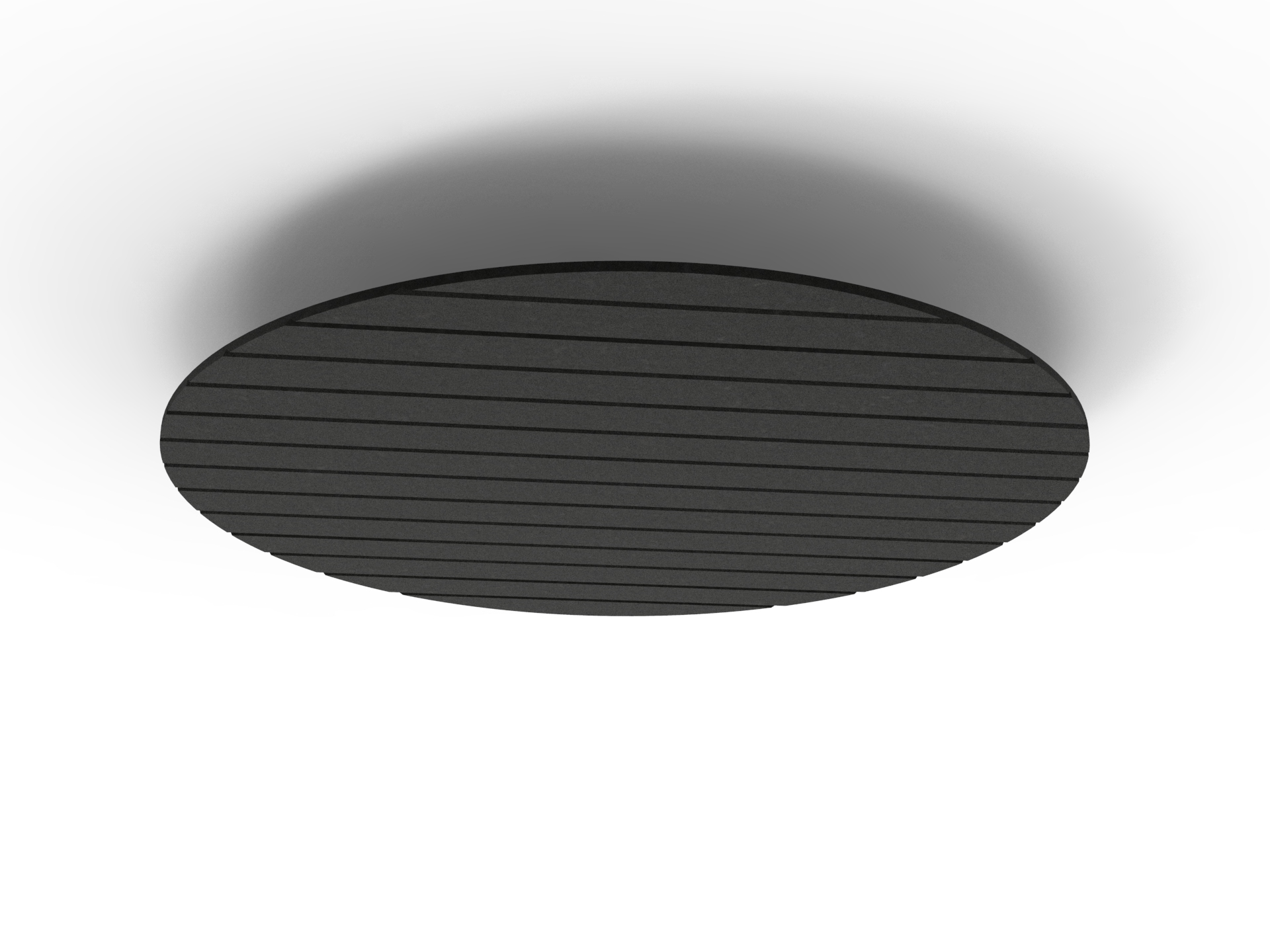 Acouline Halo V Groove Hanging Ceiling Panel – 1180mm Dia – 24mm – Coal (070)