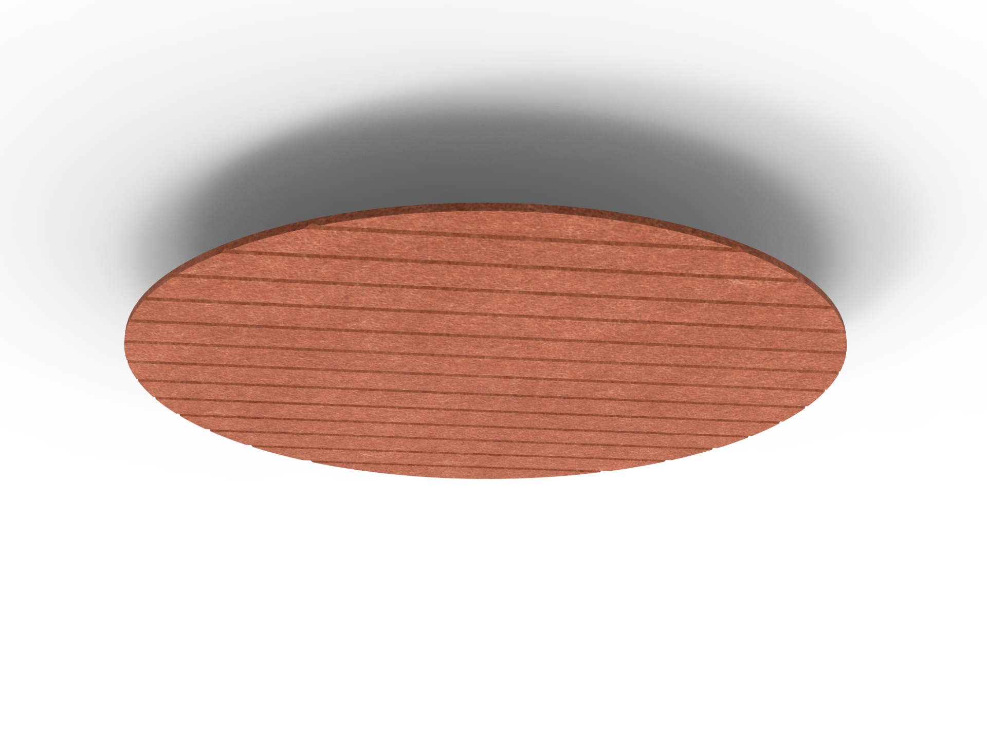Acouline Halo V Groove Hanging Ceiling Panel – 1180mm Dia, 24mm, Ember 120 (RAPIDLINE)