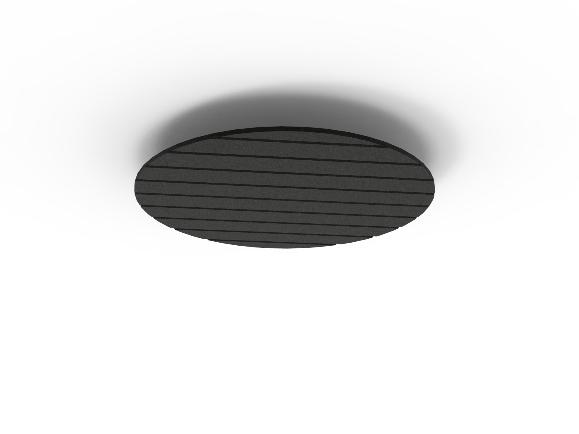 Acouline Halo V Groove Hanging Ceiling Panel – 790mm Dia, 24mm Thick, Coal (070) | Rapidline