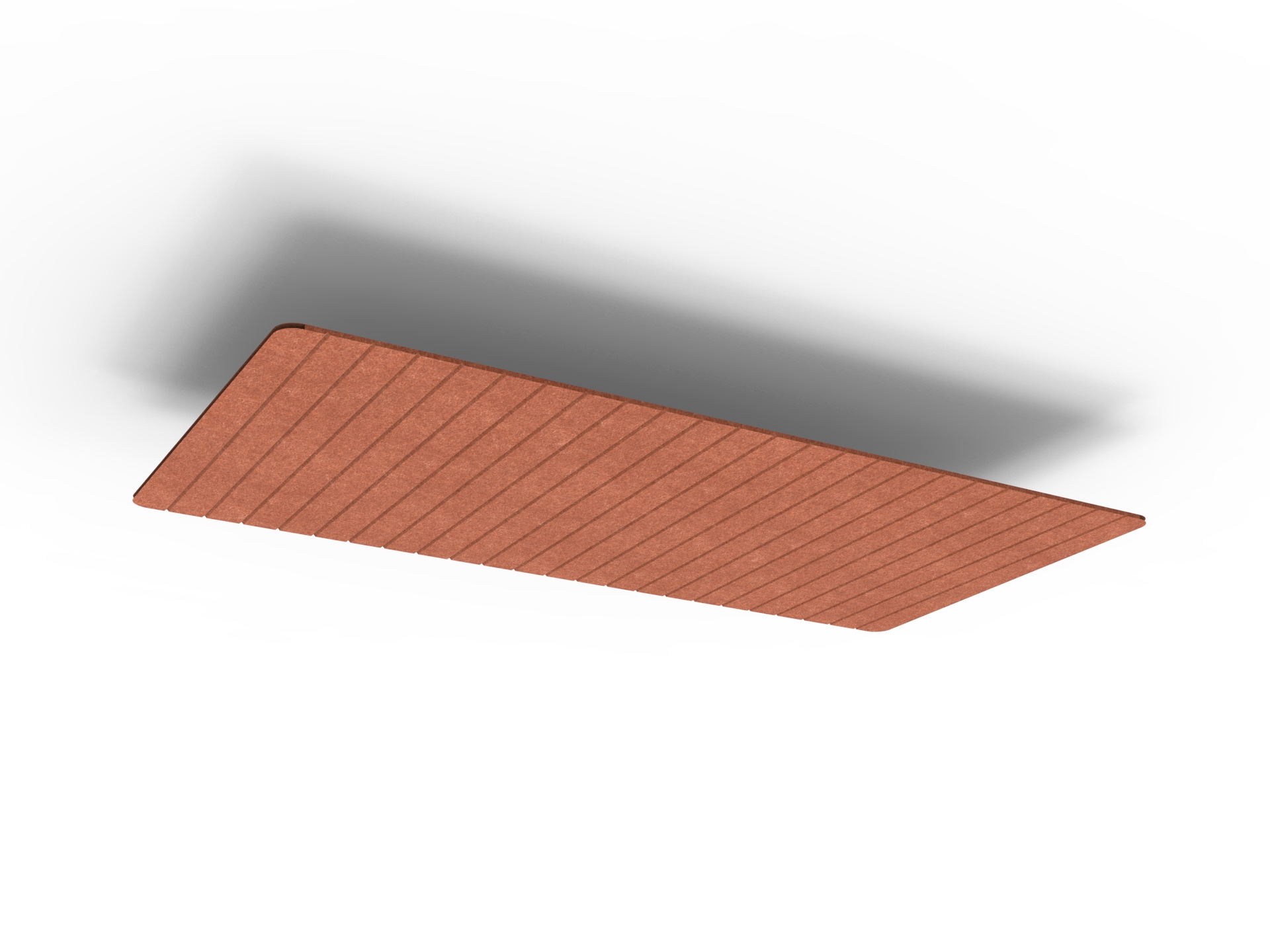 V Groove Horizon Span Hanging Ceiling Panels - 1200mm W x 600mm D x 24mm T - in Ember 120