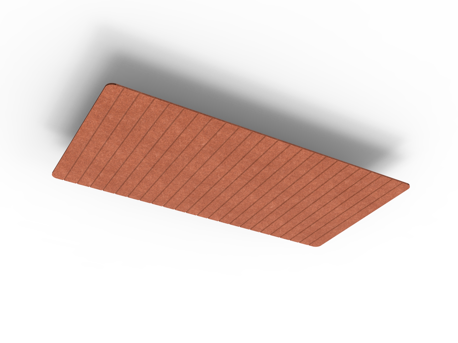 V Groove Horizon Span Hanging Ceiling Panels - 1200mm W x 600mm D x 24mm T - in Ember 120 - Image 2