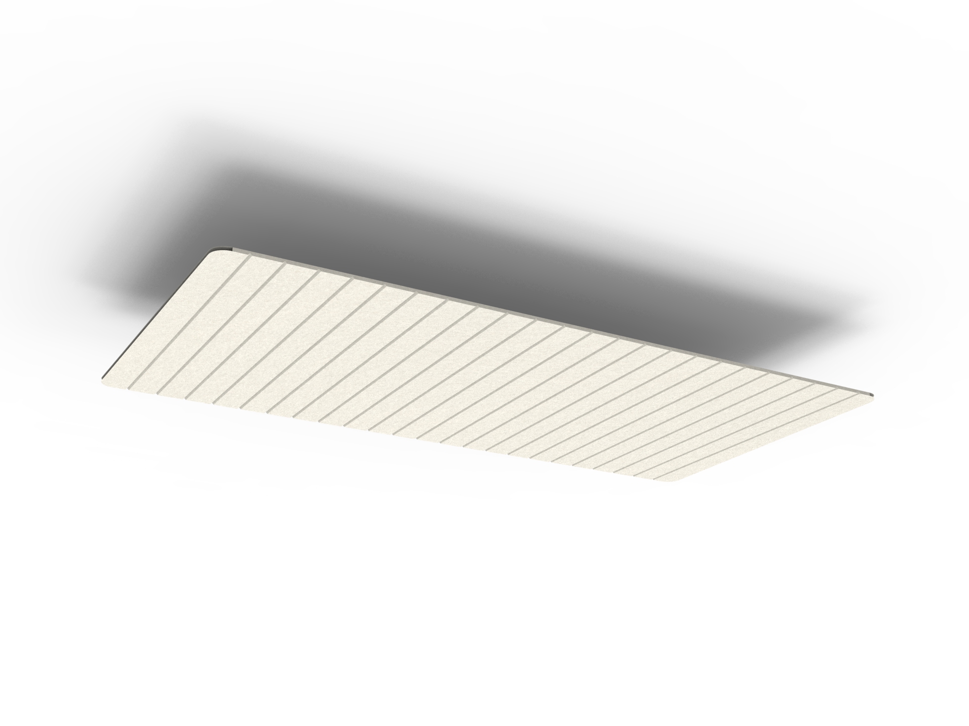 V Groove Horizon Span Hanging Ceiling Panels - 1200mm W x 600mm D x 24mm T - in Frost 380