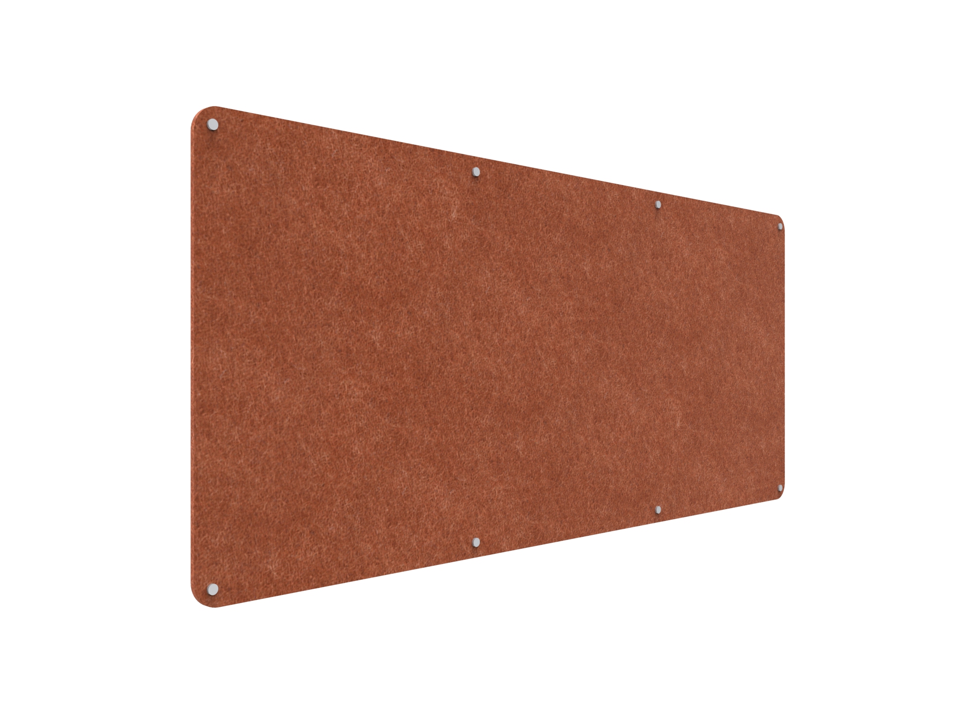 Acouline Frameless Pinboard - 2100mm x 900mm x 12mm T - in Ember 120 - Image 2