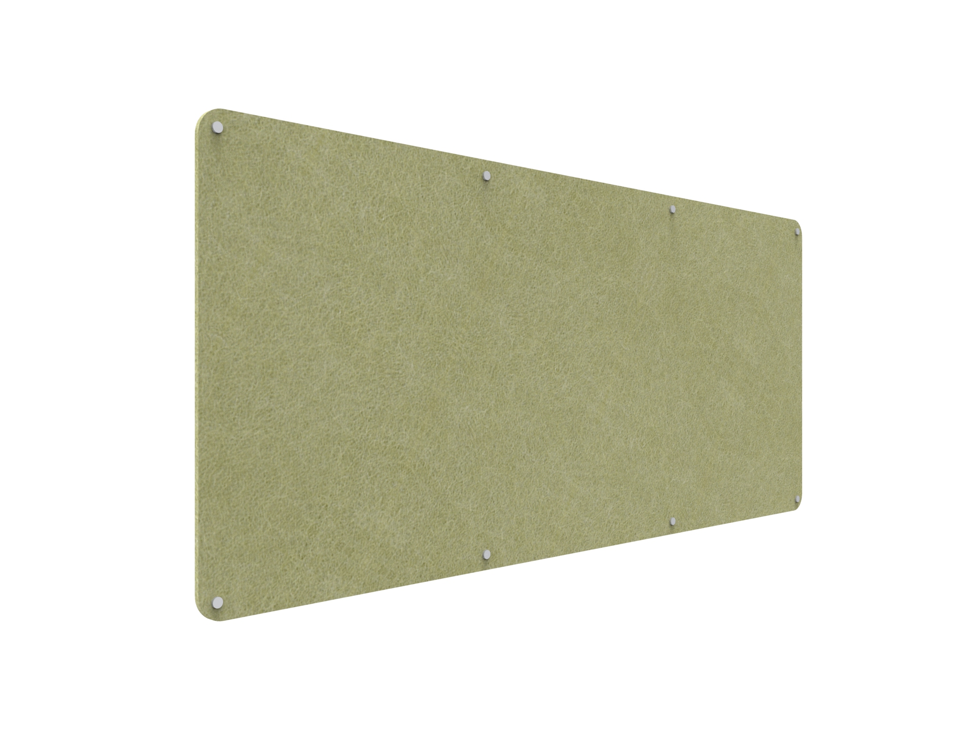 Acouline Frameless Pinboard - 2100mm x 900mm x 12mm T - in Fern 420 - Image 2