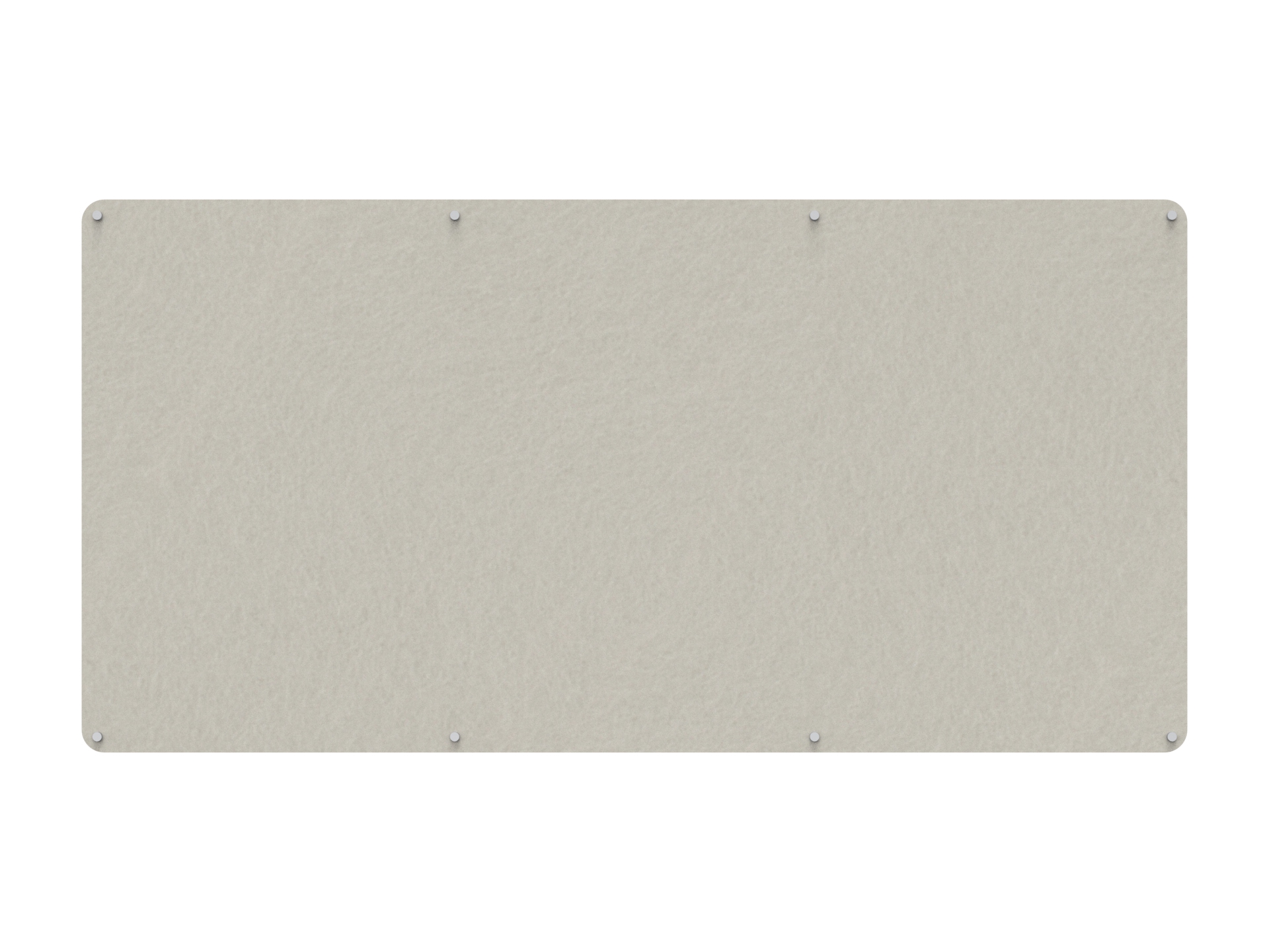 Acouline Frameless Pinboard - 2400mm x 1200mm x 12mm T - in Frost 380
