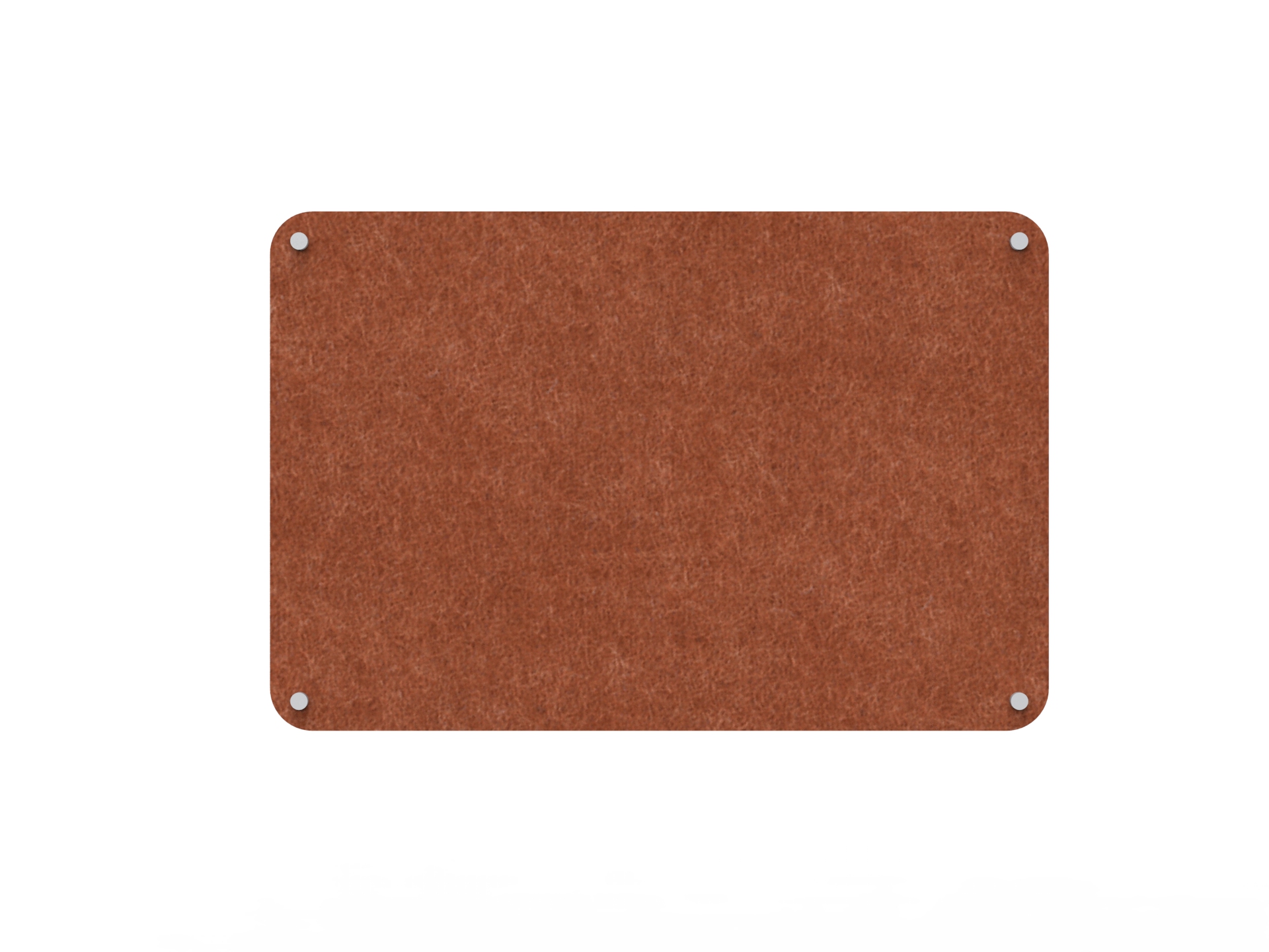 Acouline Frameless Pinboard - 900mm x 600mm x 12mm T - in Ember 120