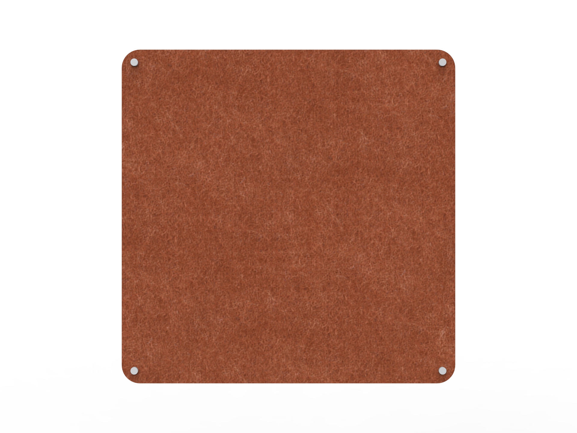 Acouline Frameless Pinboard - 900mm x 900mm x 12mm T - in Ember 120