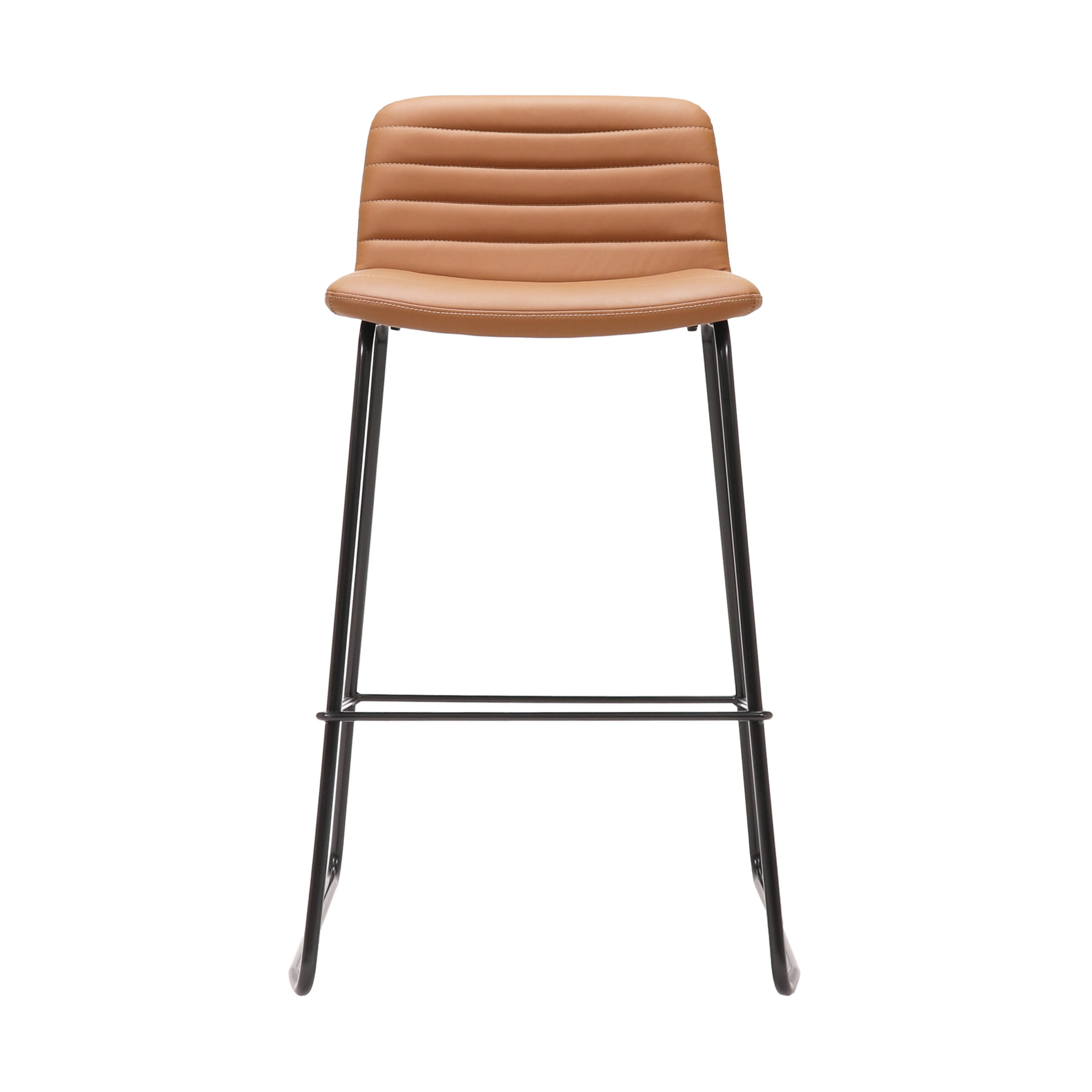 Rapidline Pixel Counter Stool 630H – Amber PU / Black Powdercoated Frame