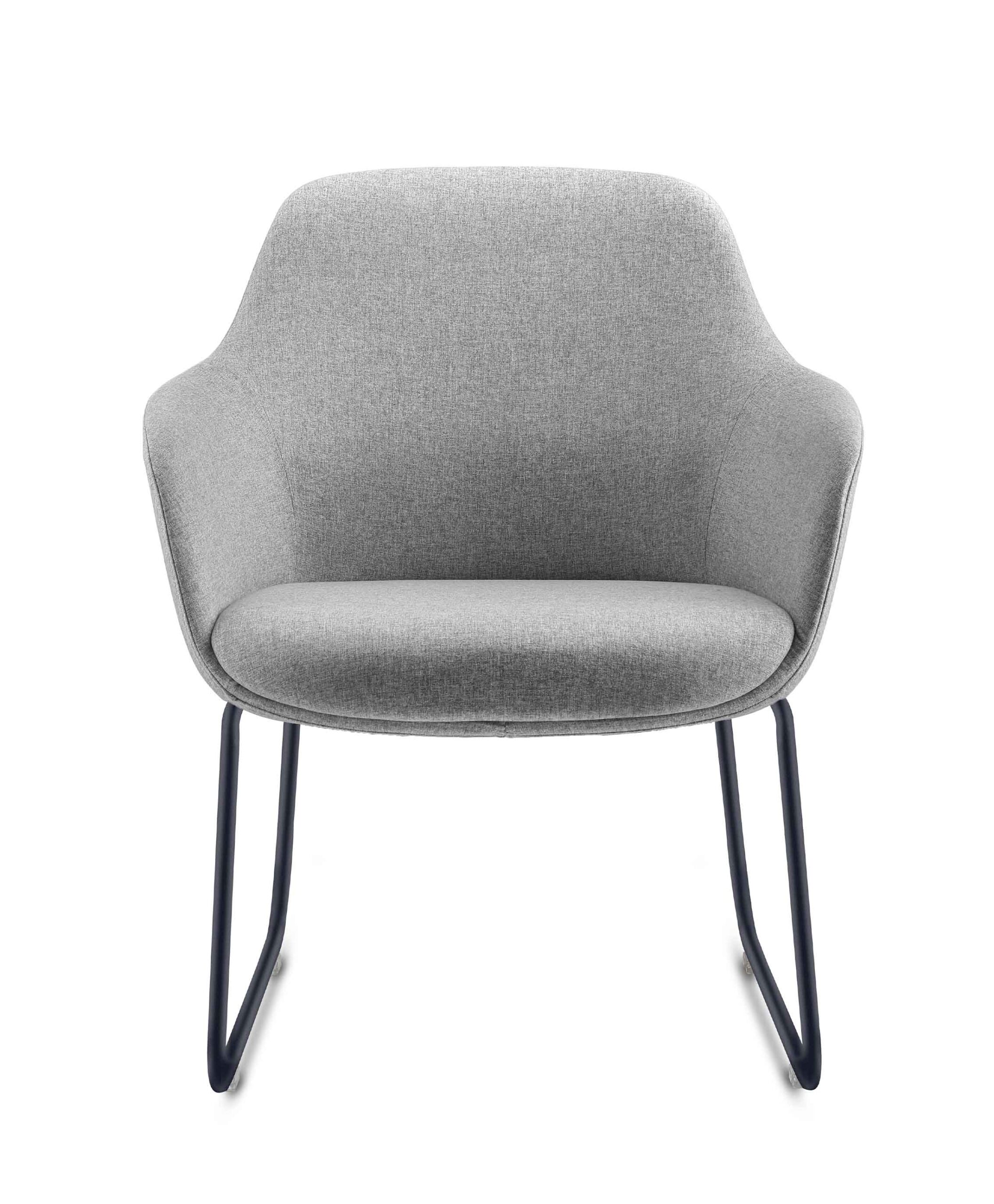 Aspen Sled Tub Chair – Light Grey Fabric | Rapidline Reception Seating