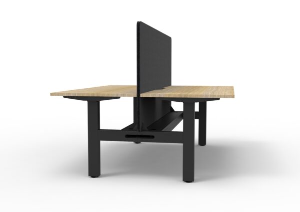 Boost  Static Back to Back Workstation with Screen and Cable Tray - Image 3