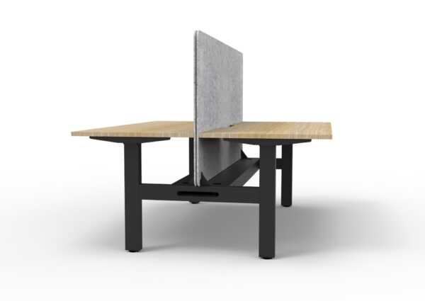 Boost  Static Back to Back Workstation with Screen and Cable Tray - Image 2