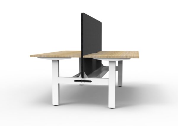 Boost  Static Back to Back Workstation with Screen and Cable Tray - Image 2